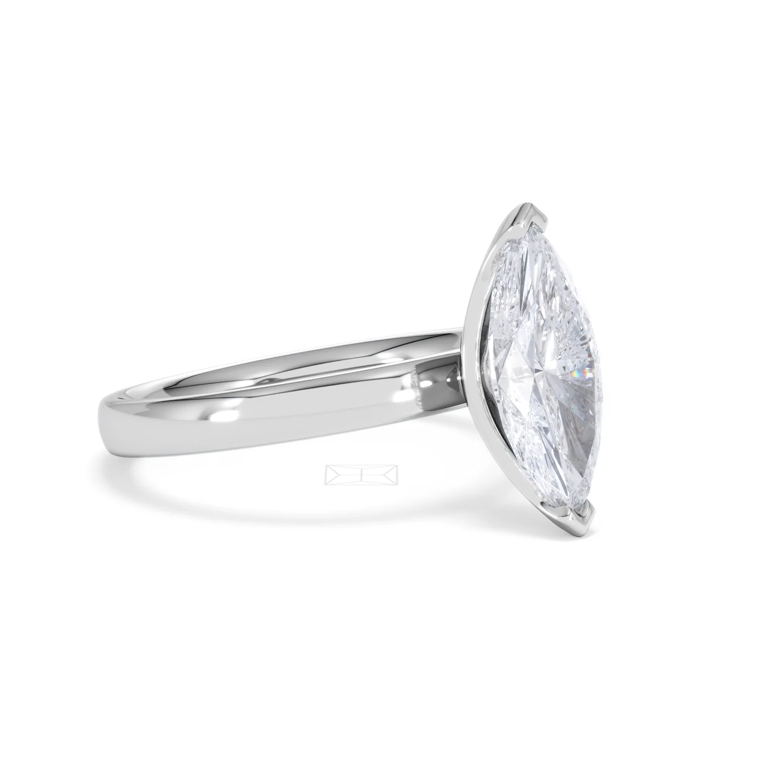 Origin 2.00ct Marquise Cut Lab Diamond Solitaire Engagement Ring in 18K White Gold - Image 17