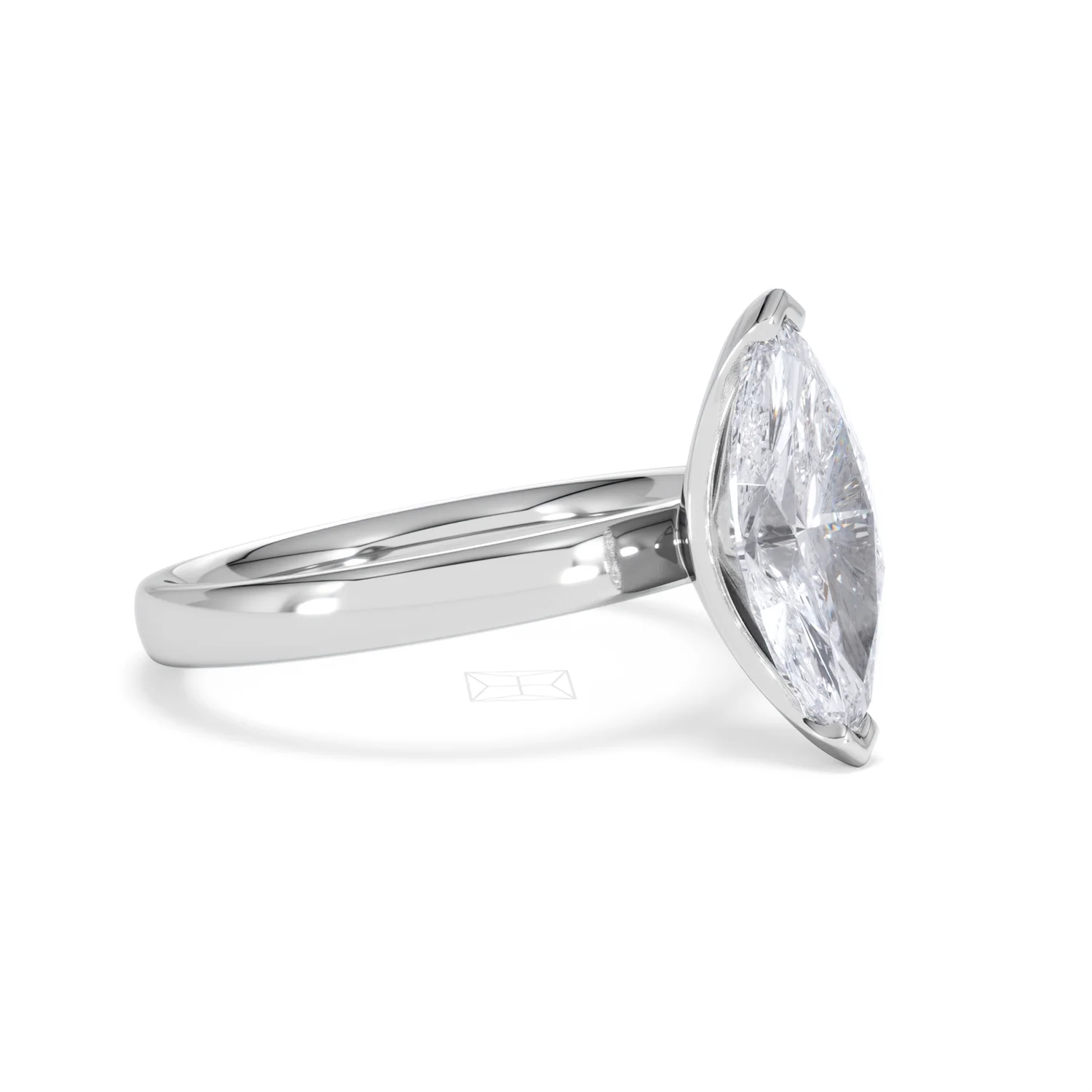 Origin 2.00ct Marquise Cut Lab Diamond Solitaire Engagement Ring in 18K White Gold - Image 18