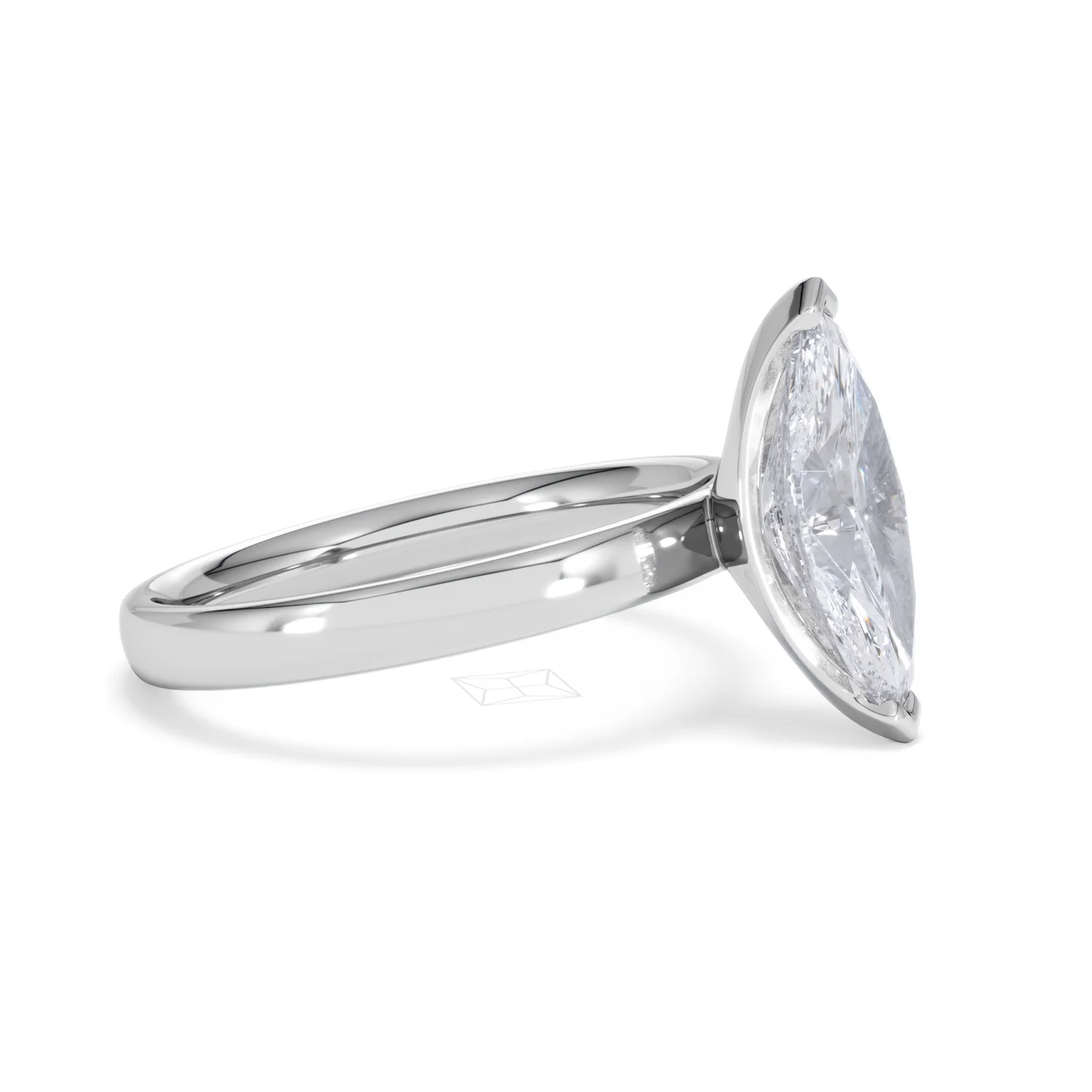 Origin 2.00ct Marquise Cut Lab Diamond Solitaire Engagement Ring in 18K White Gold - Image 21