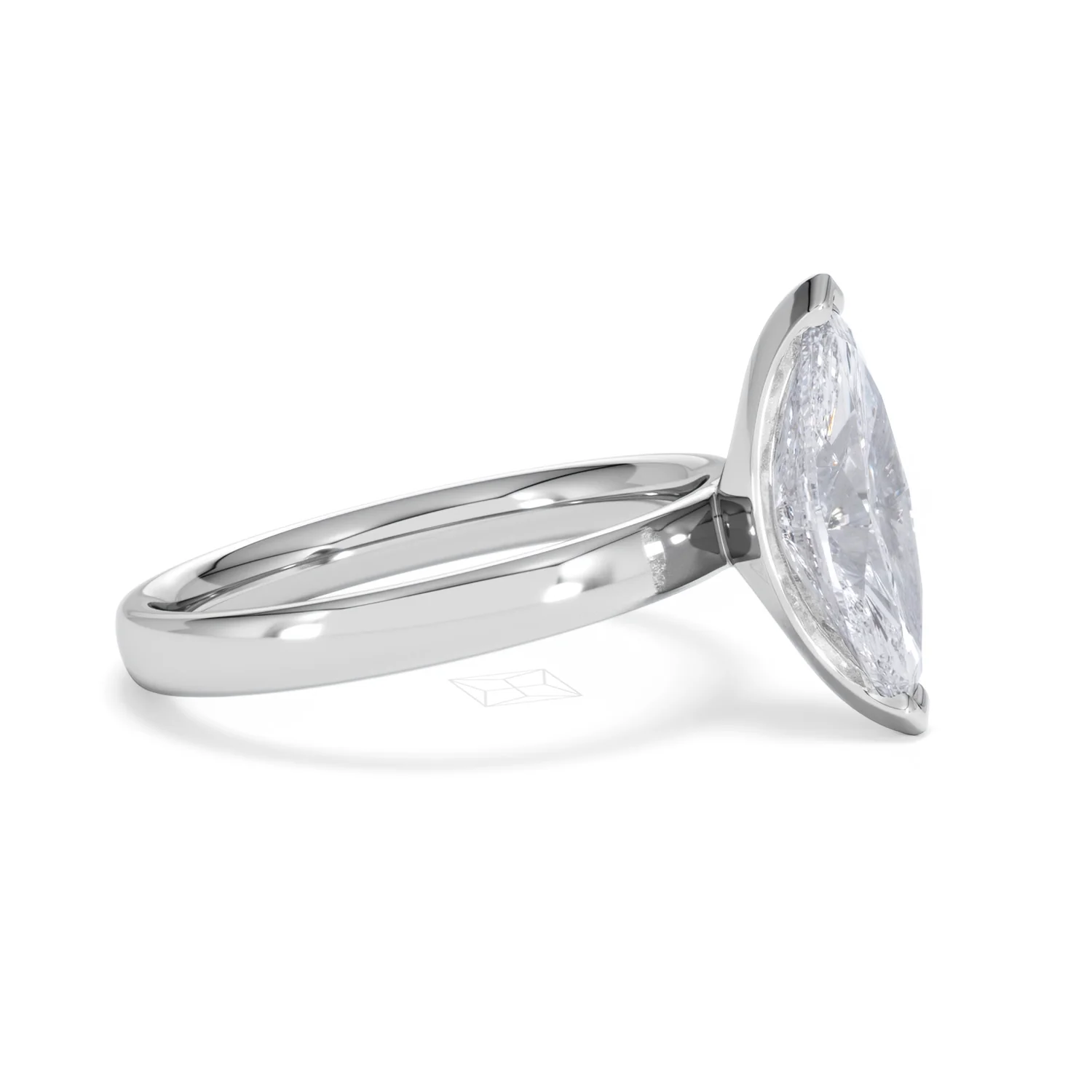 Origin 2.00ct Marquise Cut Lab Diamond Solitaire Engagement Ring in 18K White Gold - Image 22