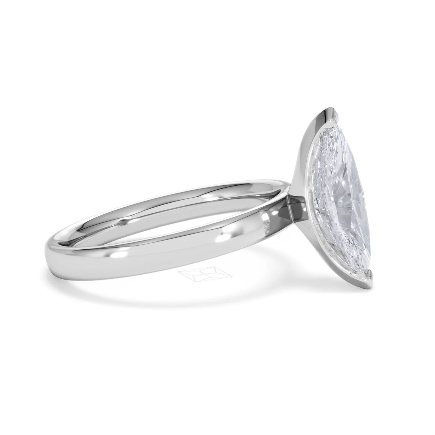 Origin 2.00ct Marquise Cut Lab Diamond Solitaire Engagement Ring in 18K White Gold - Image 23