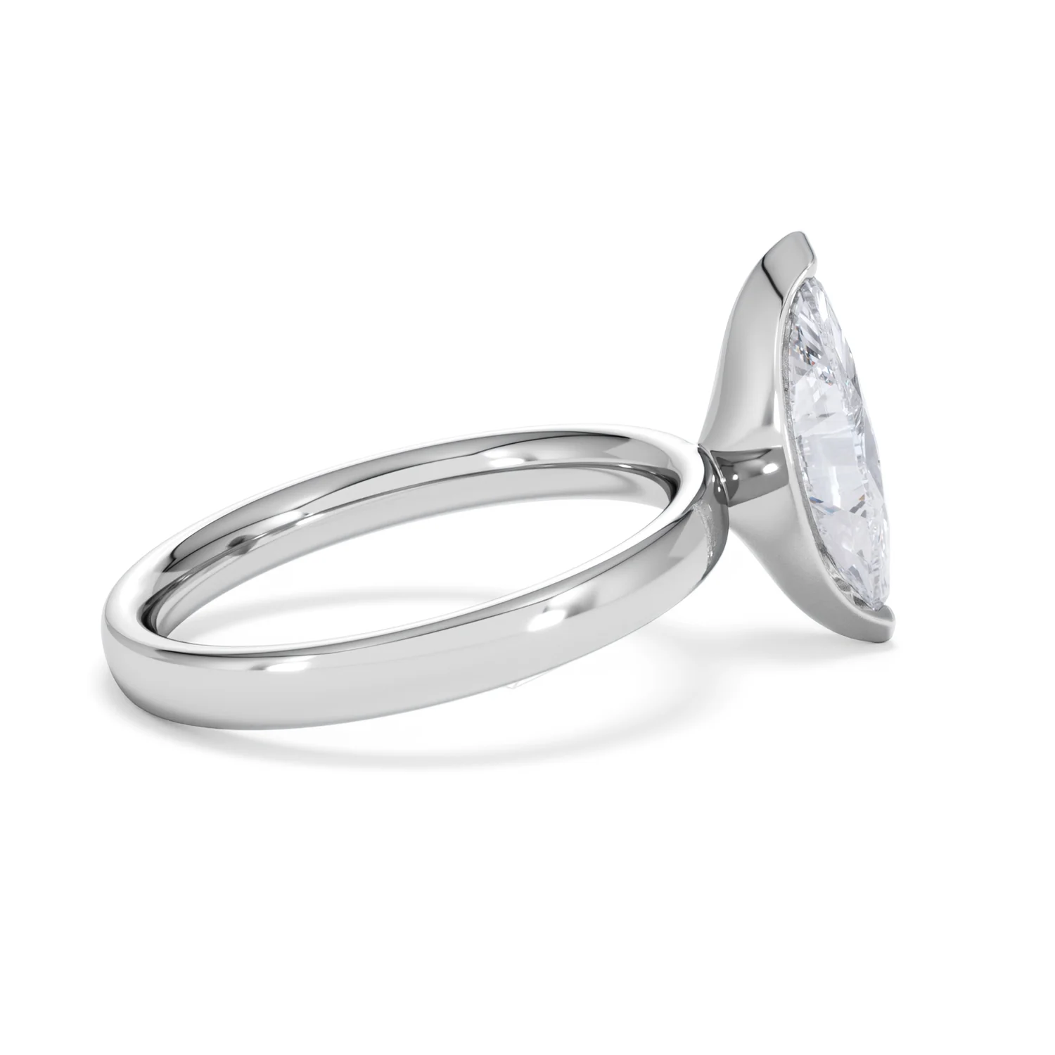 Origin 2.00ct Marquise Cut Lab Diamond Solitaire Engagement Ring in 18K White Gold - Image 30