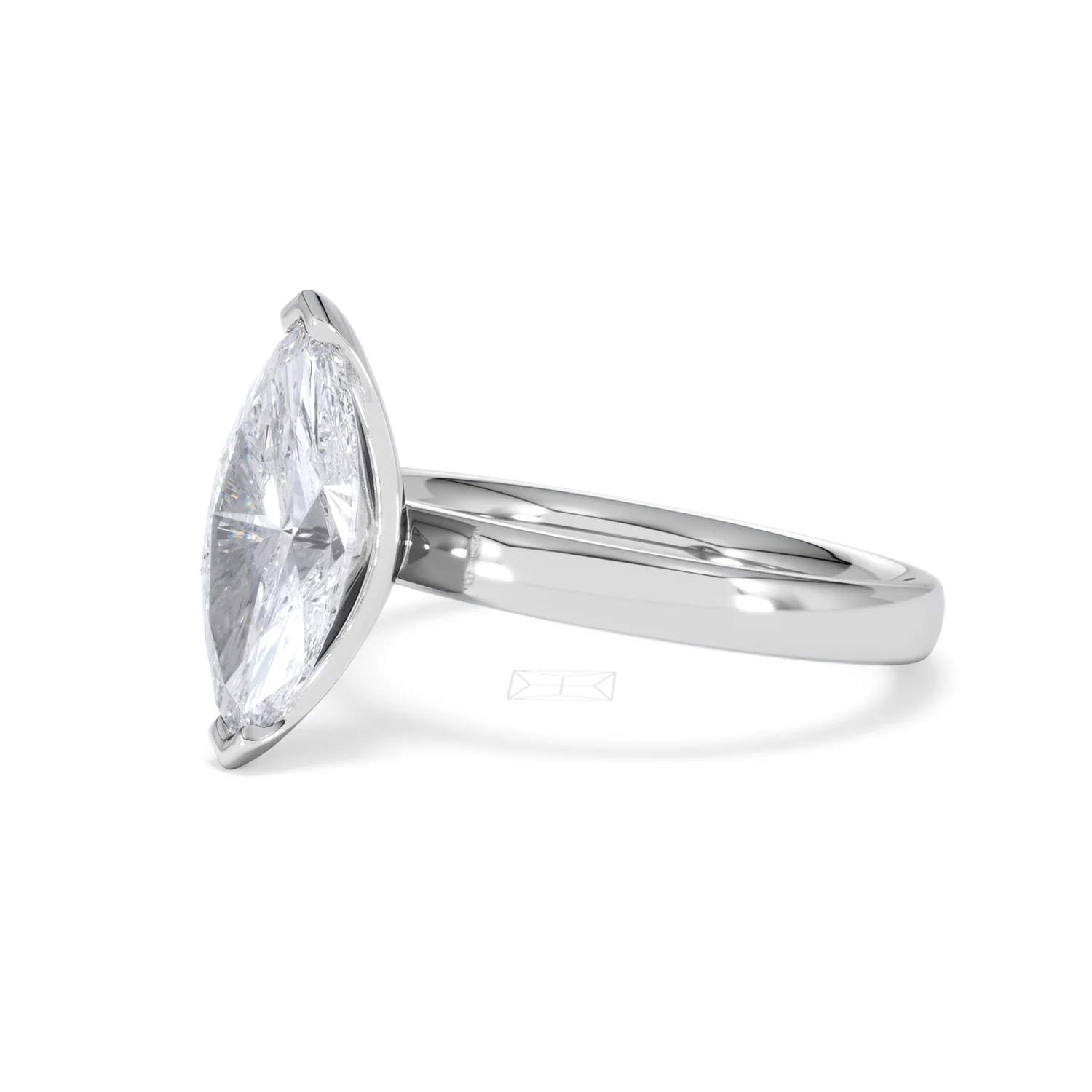 Origin 2.00ct Marquise Cut Lab Diamond Solitaire Engagement Ring in 18K White Gold - Image 76