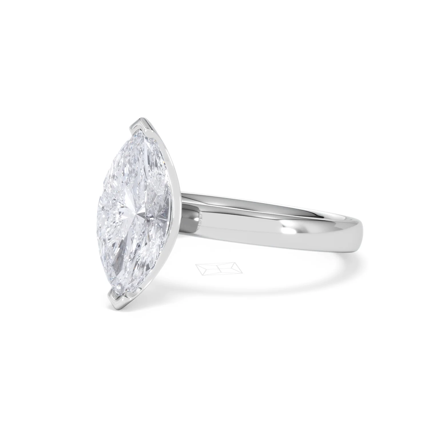 Origin 2.00ct Marquise Cut Lab Diamond Solitaire Engagement Ring in 18K White Gold - Image 79