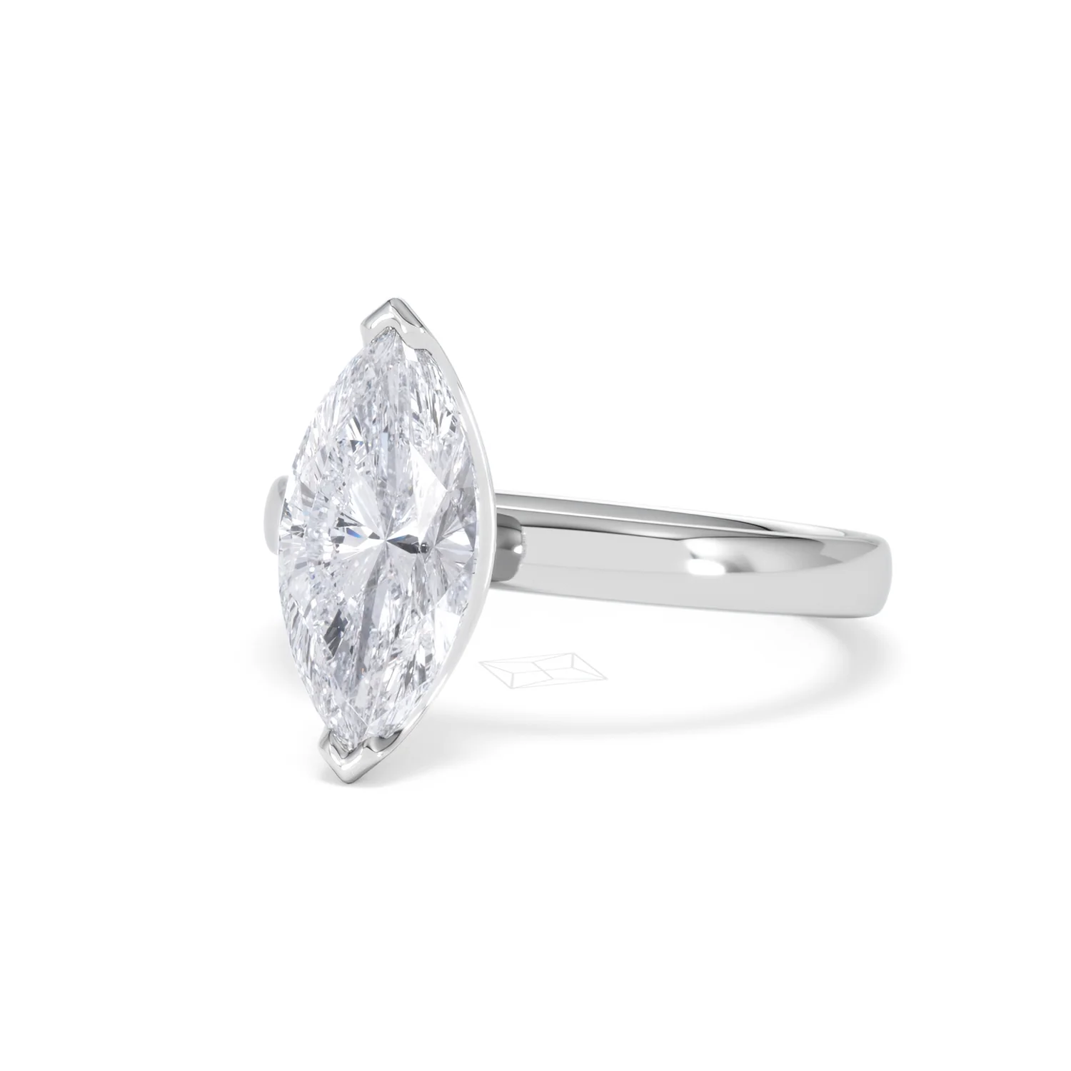 Origin 2.00ct Marquise Cut Lab Diamond Solitaire Engagement Ring in 18K White Gold - Image 81