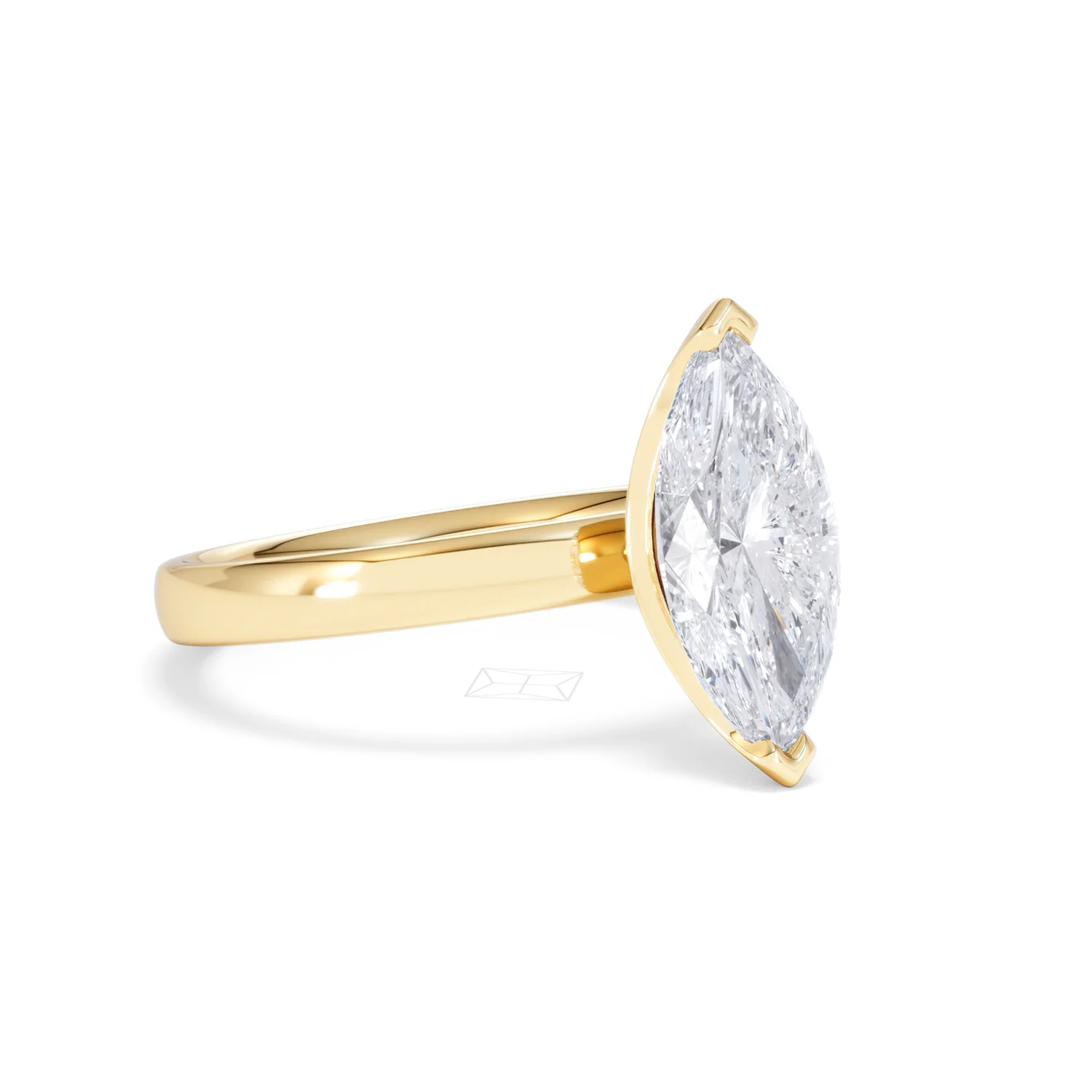Origin 2.00ct Marquise Cut Lab Diamond Solitaire Engagement Ring in 18K Yellow Gold - Image 15