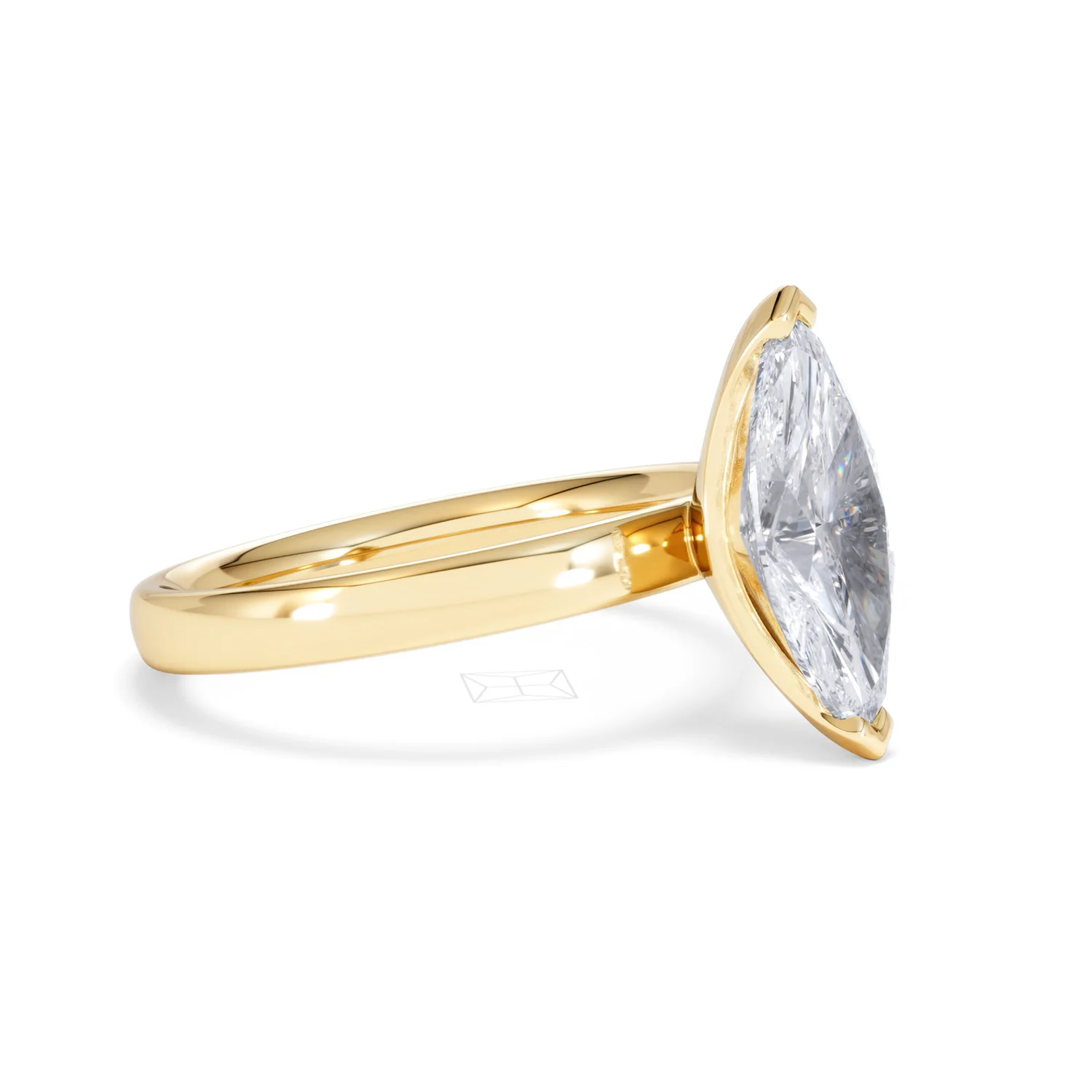 Origin 2.00ct Marquise Cut Lab Diamond Solitaire Engagement Ring in 18K Yellow Gold - Image 19