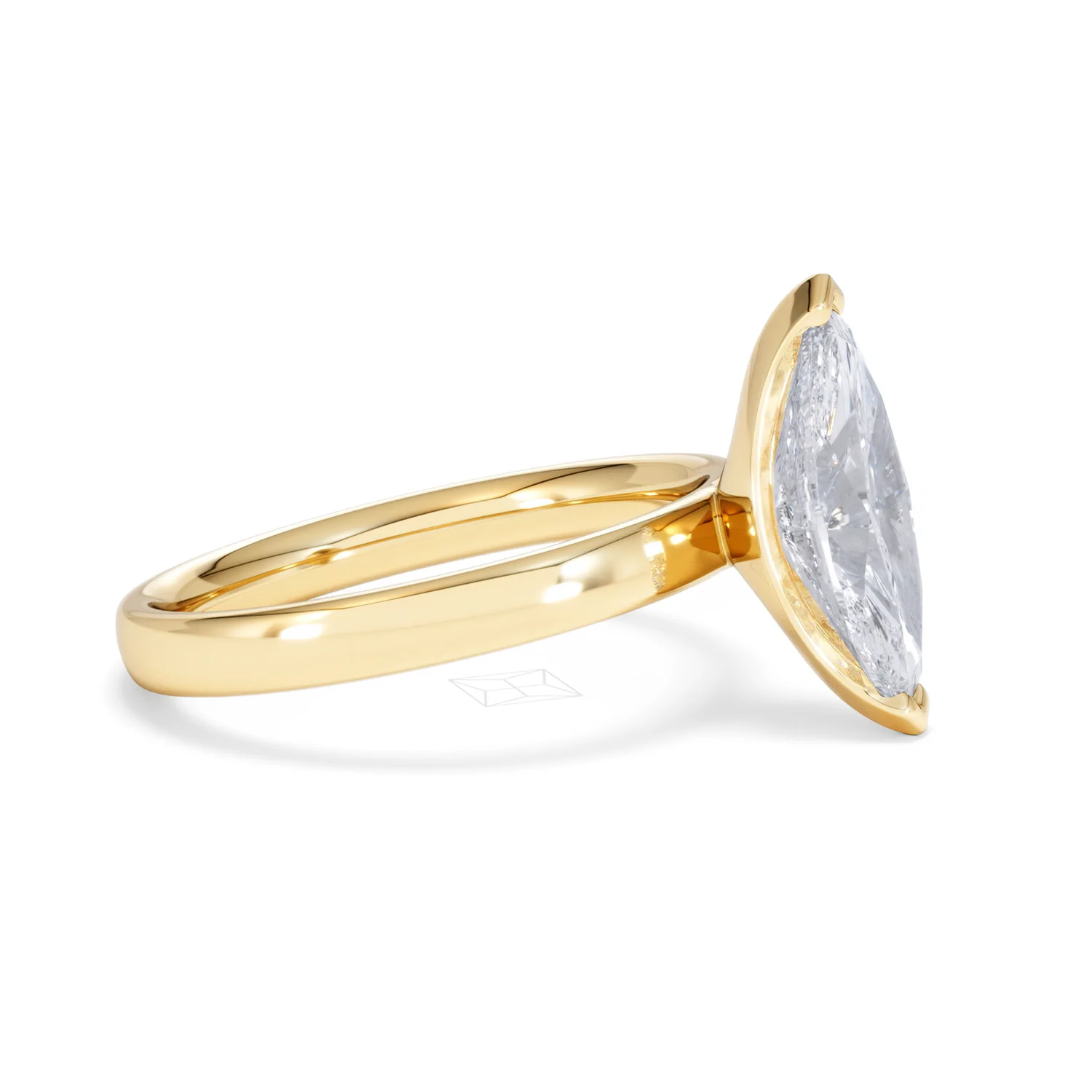 Origin 2.00ct Marquise Cut Lab Diamond Solitaire Engagement Ring in 18K Yellow Gold - Image 22