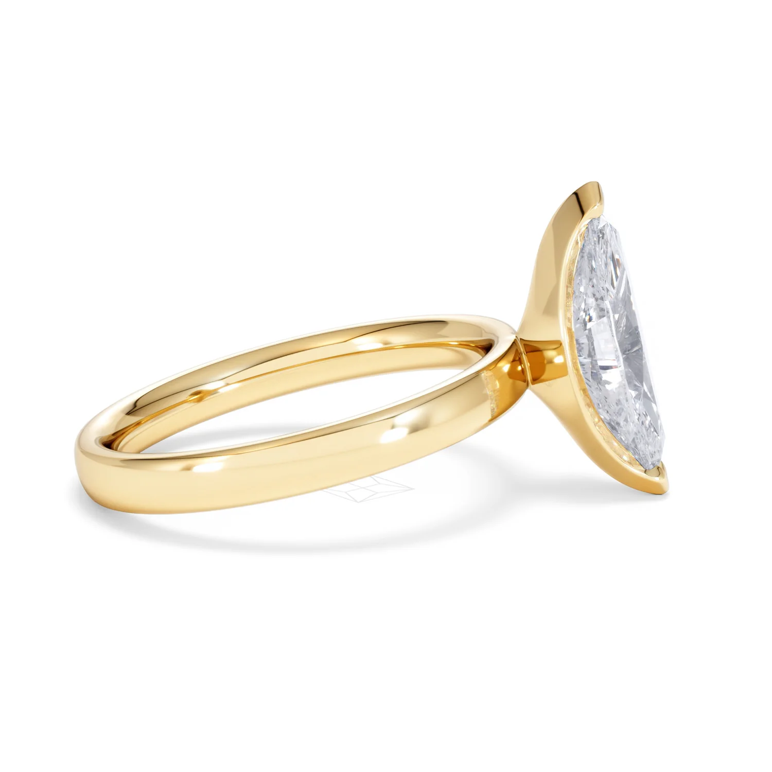 Origin 2.00ct Marquise Cut Lab Diamond Solitaire Engagement Ring in 18K Yellow Gold - Image 26