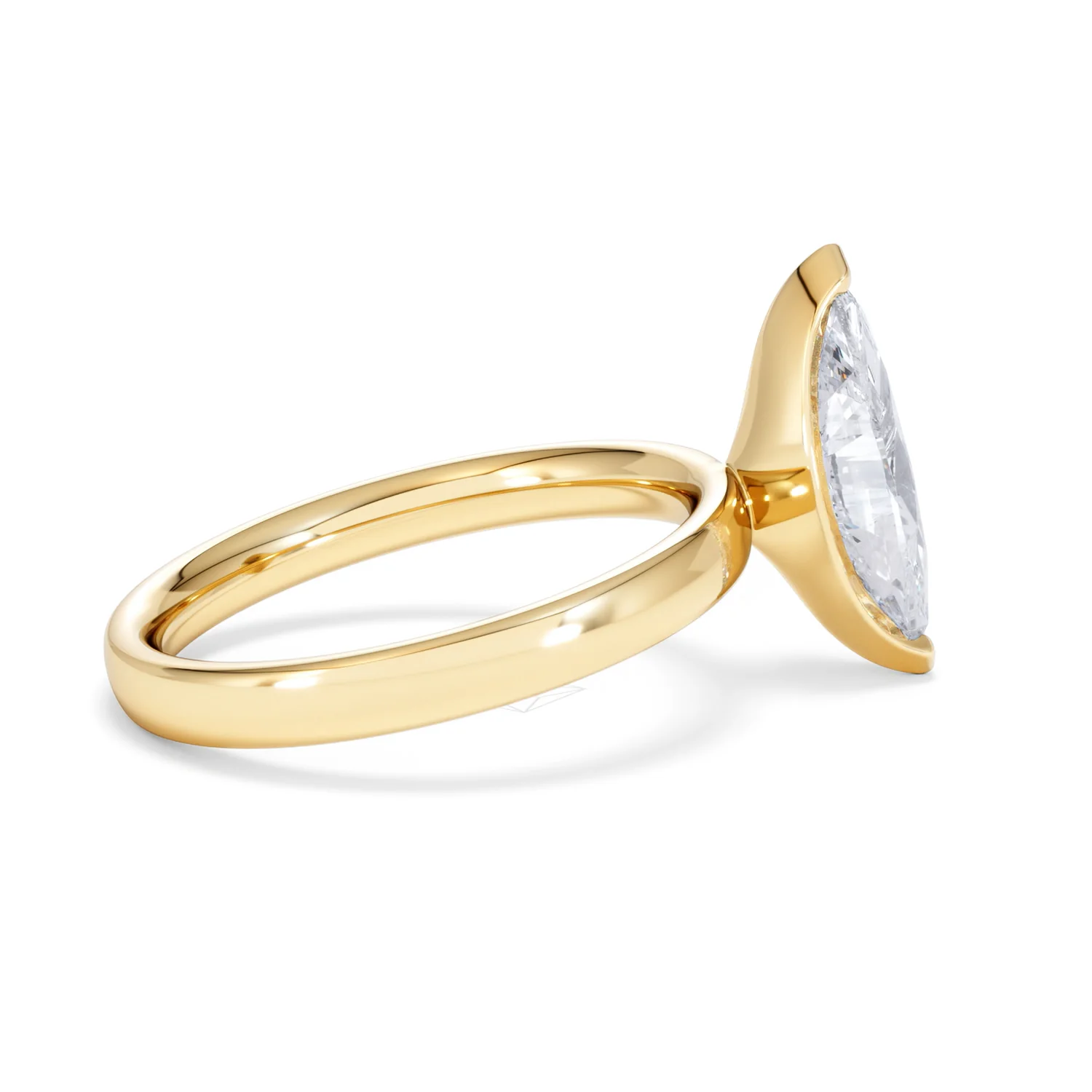 Origin 2.00ct Marquise Cut Lab Diamond Solitaire Engagement Ring in 18K Yellow Gold - Image 29