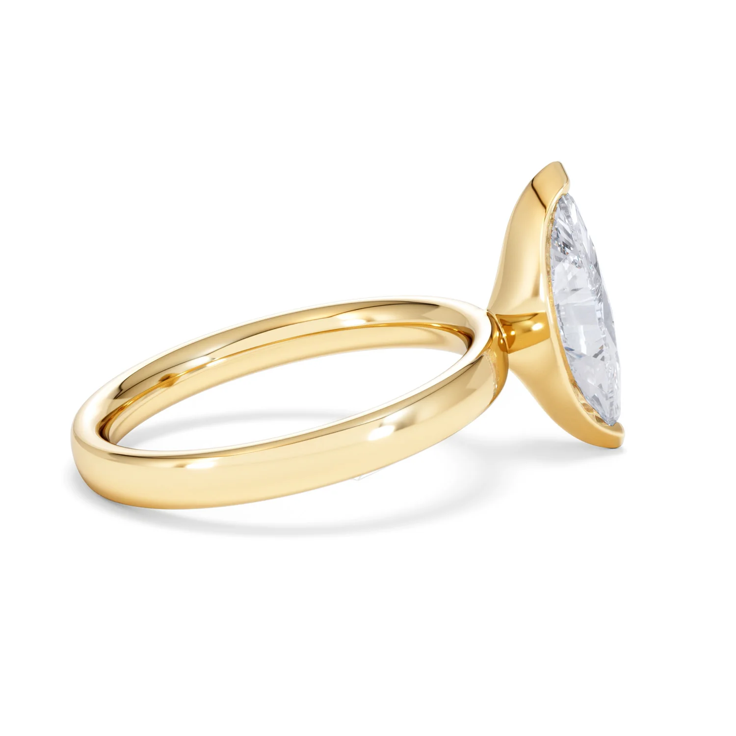 Origin 2.00ct Marquise Cut Lab Diamond Solitaire Engagement Ring in 18K Yellow Gold - Image 30