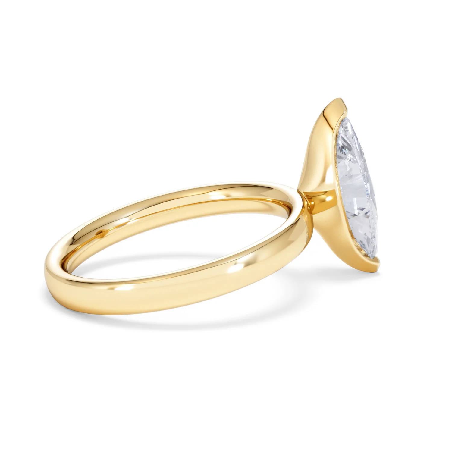 Origin 2.00ct Marquise Cut Lab Diamond Solitaire Engagement Ring in 18K Yellow Gold - Image 31