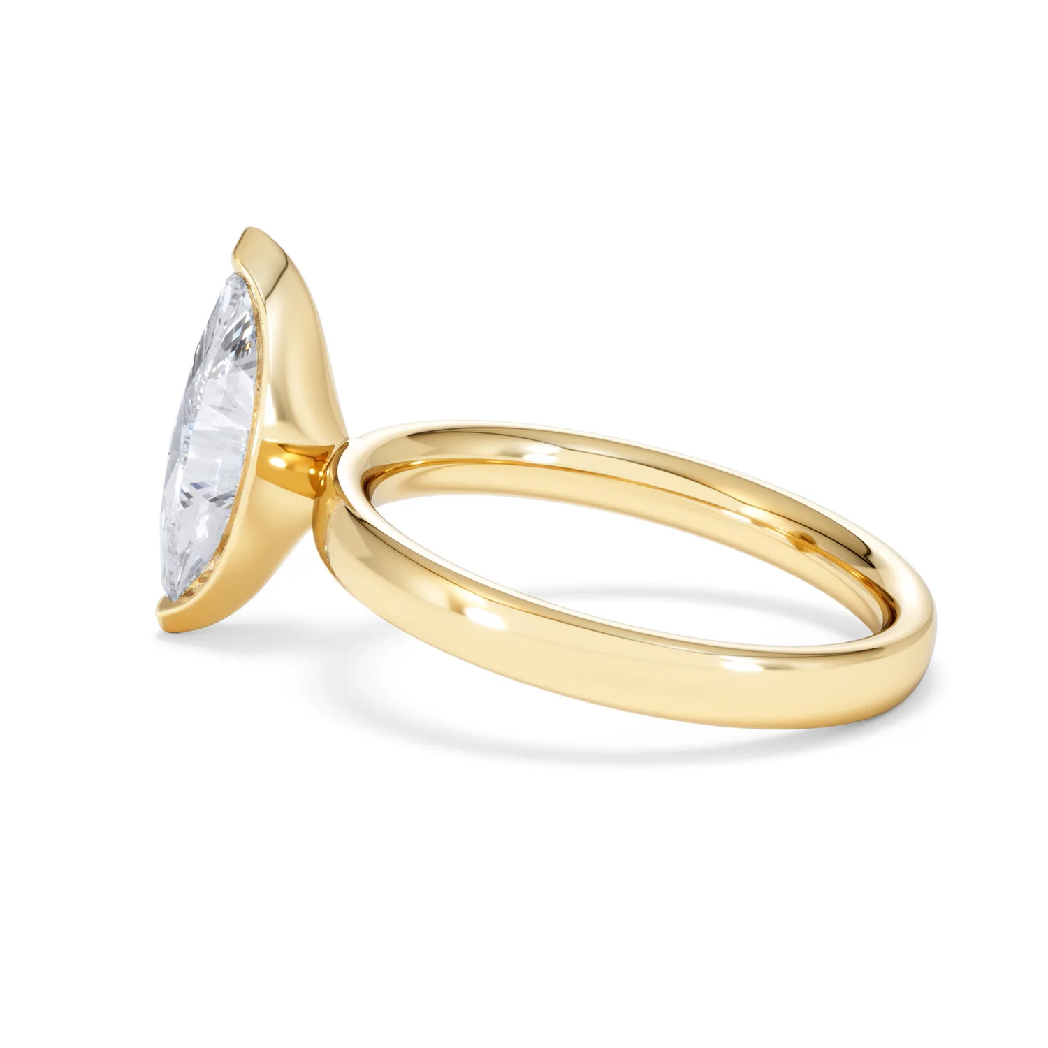Origin 2.00ct Marquise Cut Lab Diamond Solitaire Engagement Ring in 18K Yellow Gold - Image 63