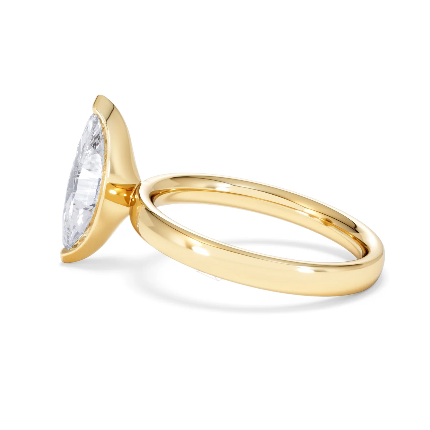 Origin 2.00ct Marquise Cut Lab Diamond Solitaire Engagement Ring in 18K Yellow Gold - Image 64