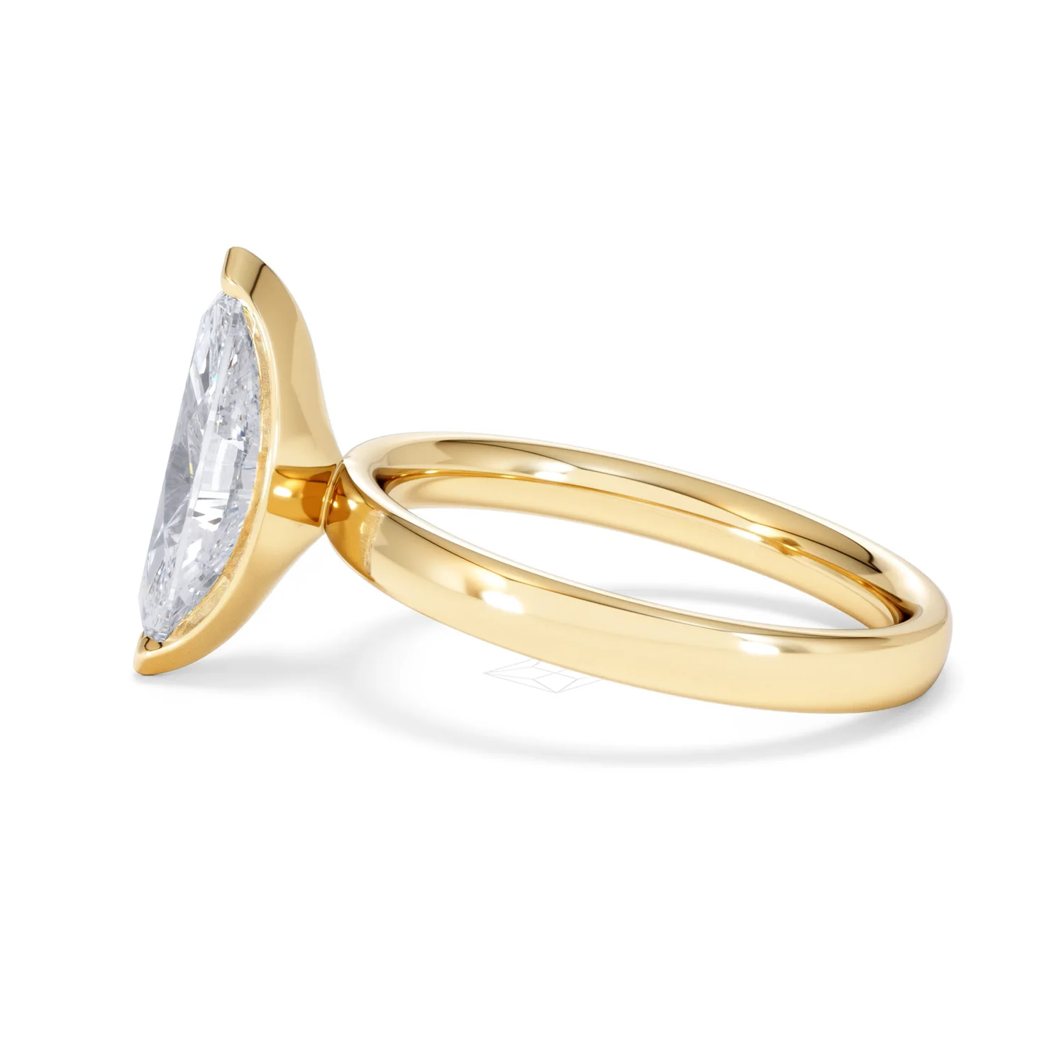 Origin 2.00ct Marquise Cut Lab Diamond Solitaire Engagement Ring in 18K Yellow Gold - Image 67