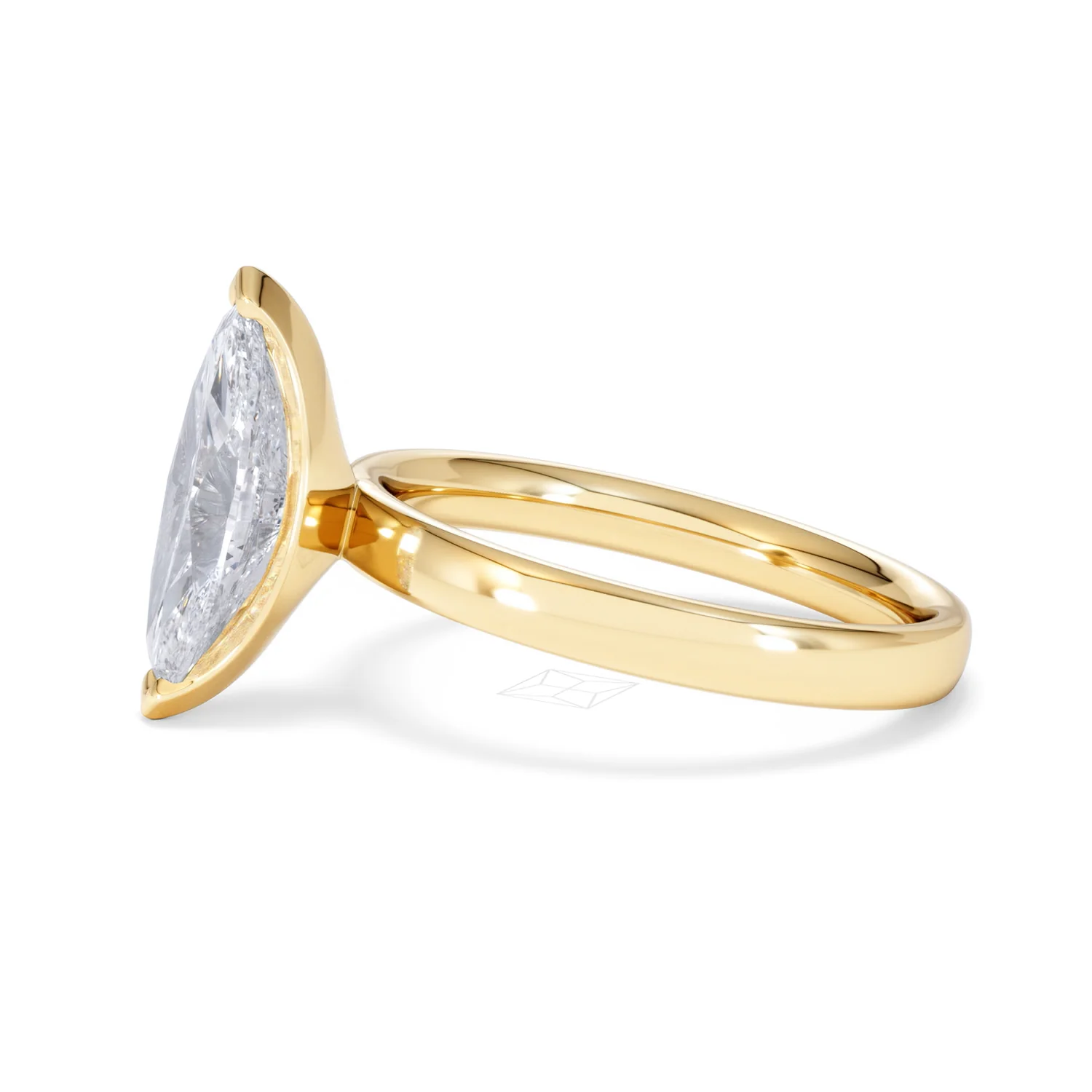 Origin 2.00ct Marquise Cut Lab Diamond Solitaire Engagement Ring in 18K Yellow Gold - Image 70
