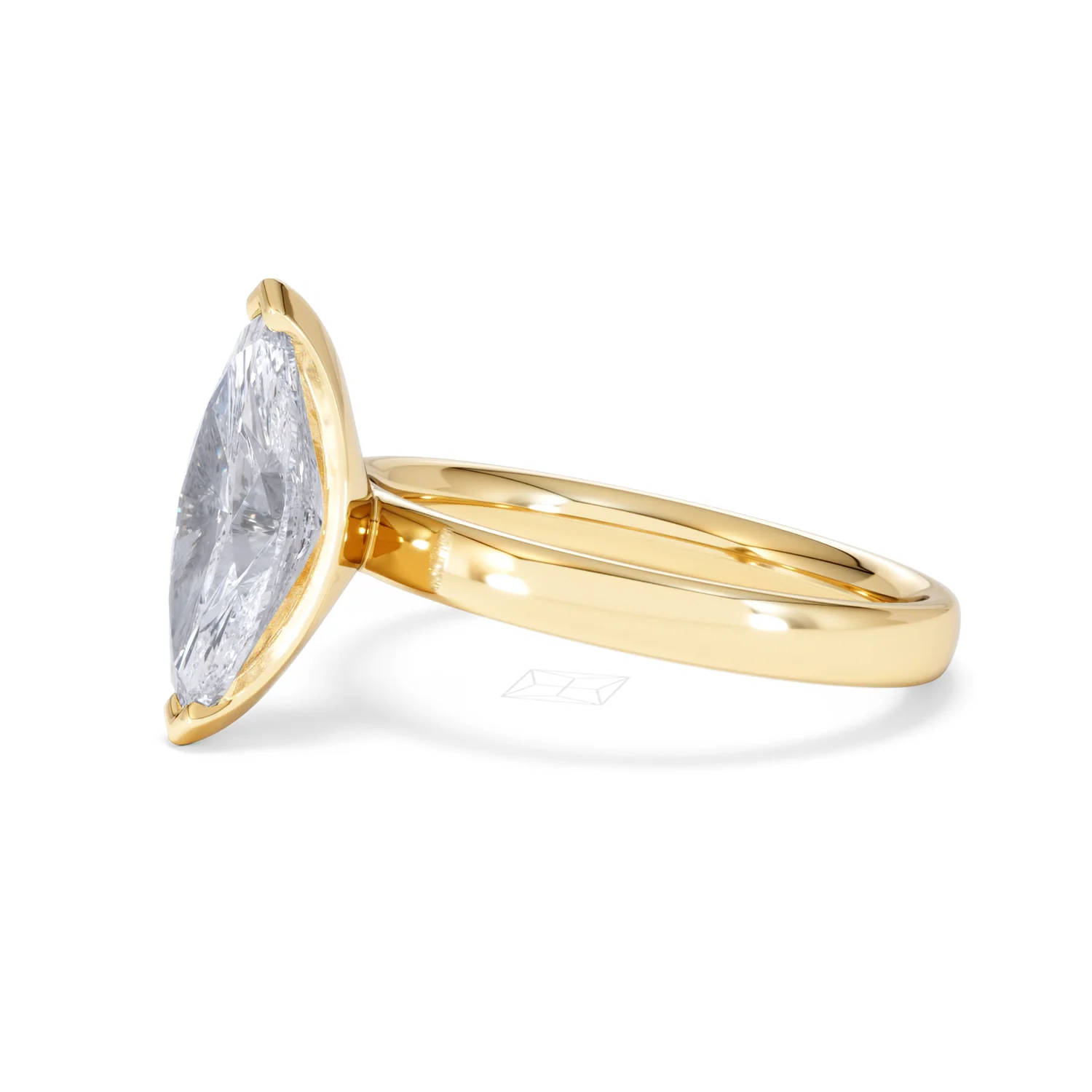 Origin 2.00ct Marquise Cut Lab Diamond Solitaire Engagement Ring in 18K Yellow Gold - Image 73
