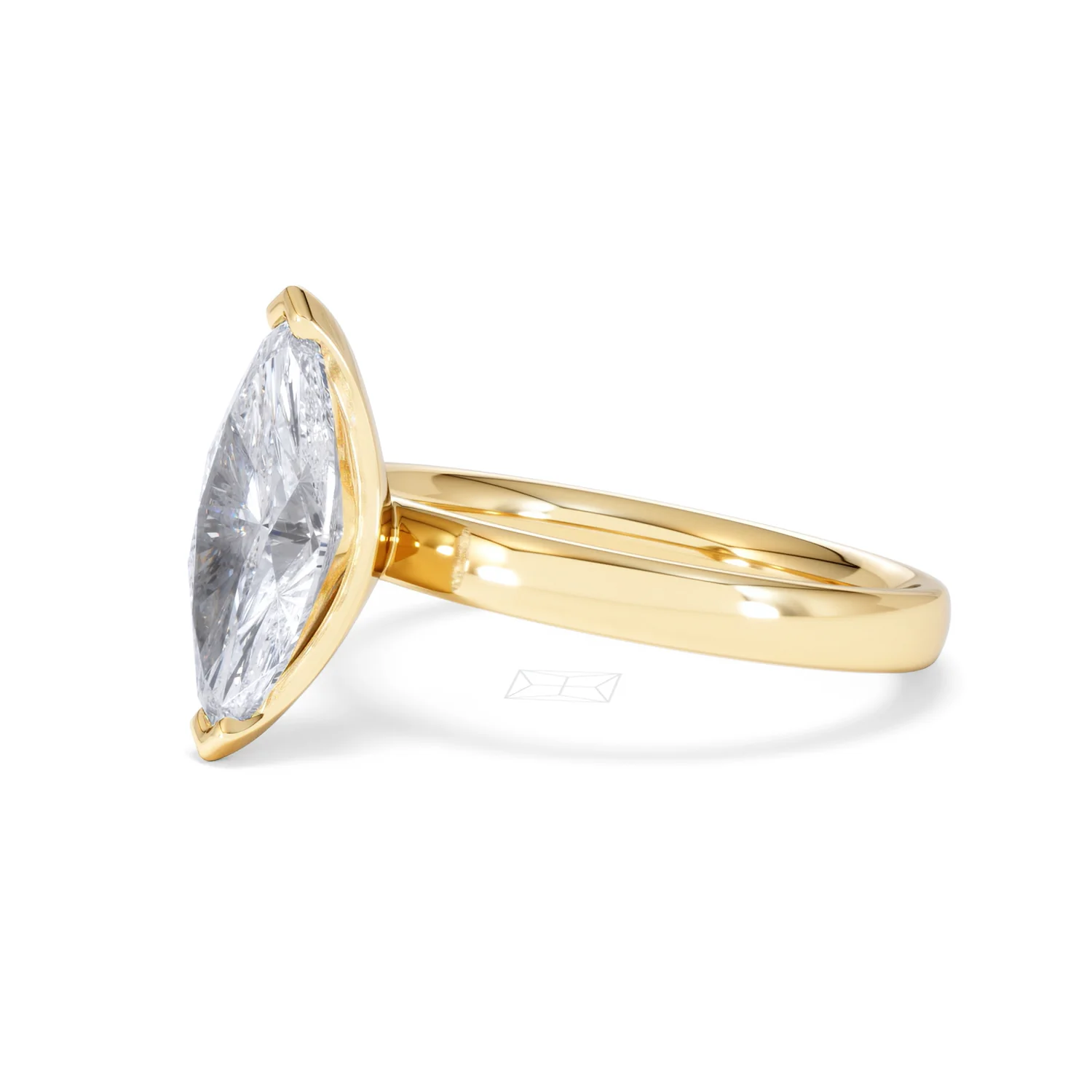 Origin 2.00ct Marquise Cut Lab Diamond Solitaire Engagement Ring in 18K Yellow Gold - Image 75