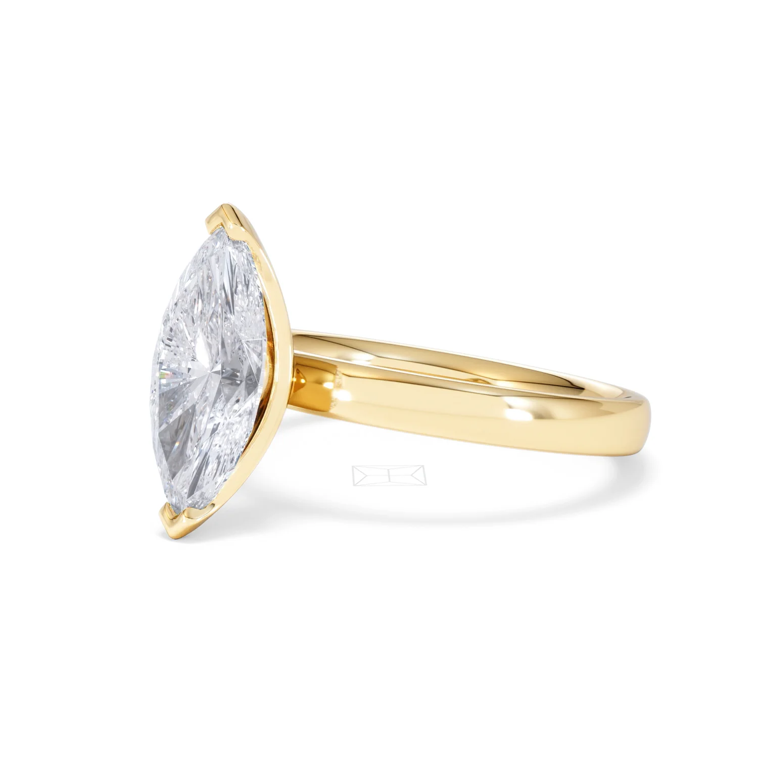 Origin 2.00ct Marquise Cut Lab Diamond Solitaire Engagement Ring in 18K Yellow Gold - Image 77