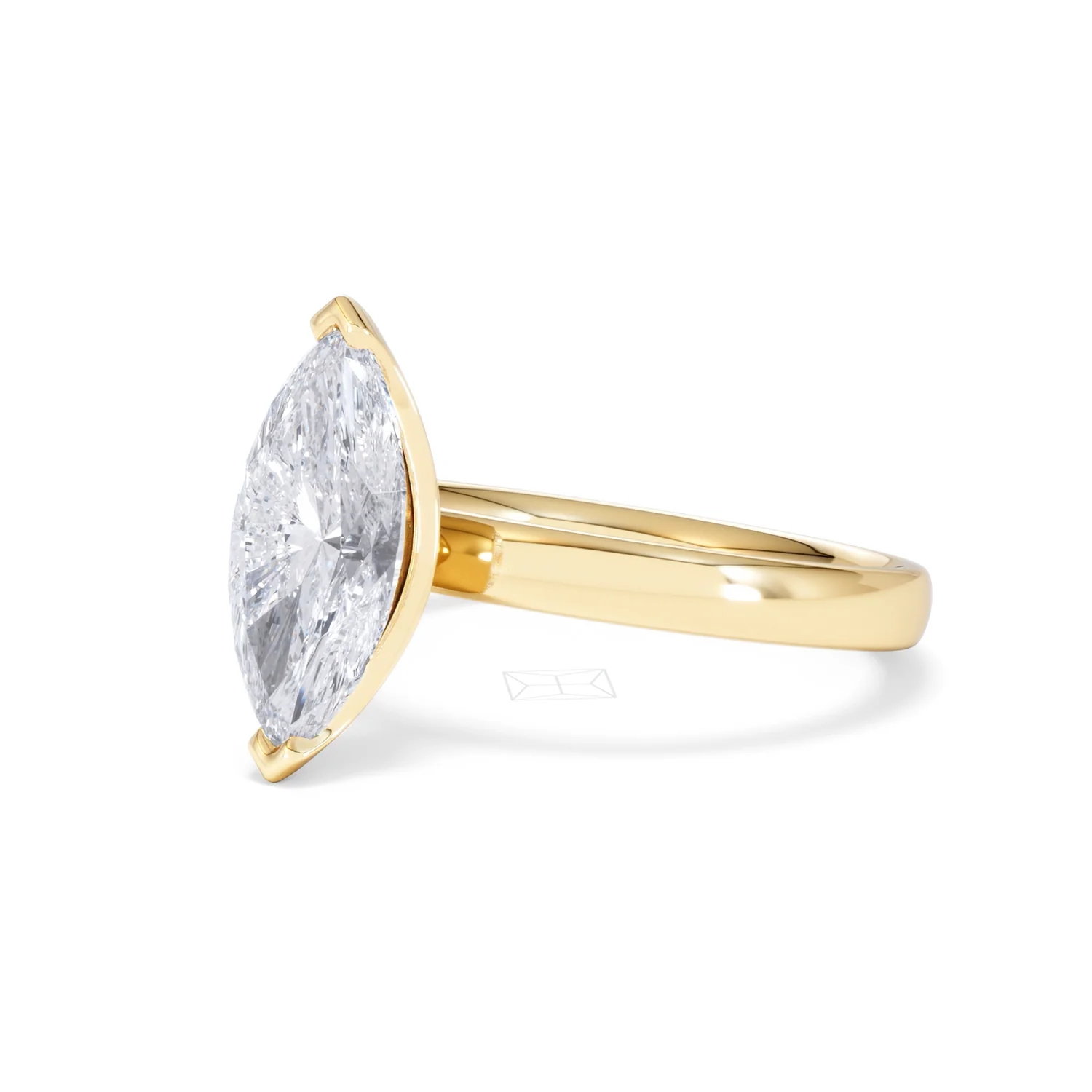Origin 2.00ct Marquise Cut Lab Diamond Solitaire Engagement Ring in 18K Yellow Gold - Image 78