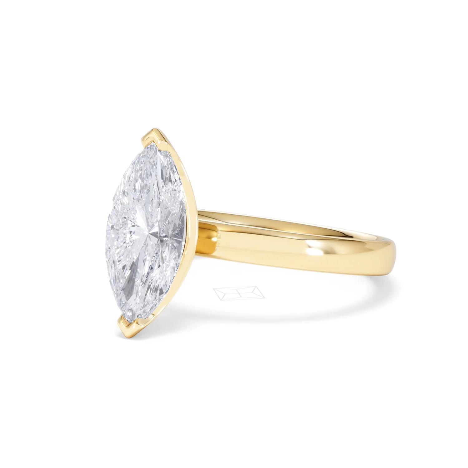 Origin 2.00ct Marquise Cut Lab Diamond Solitaire Engagement Ring in 18K Yellow Gold - Image 79