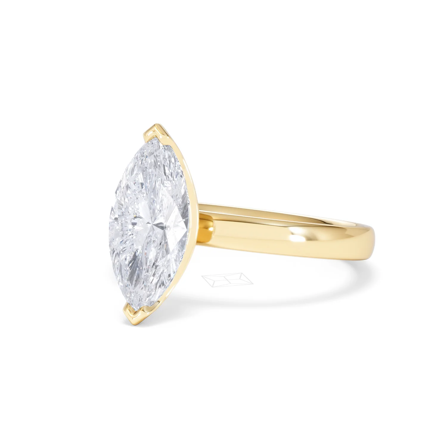 Origin 2.00ct Marquise Cut Lab Diamond Solitaire Engagement Ring in 18K Yellow Gold - Image 80