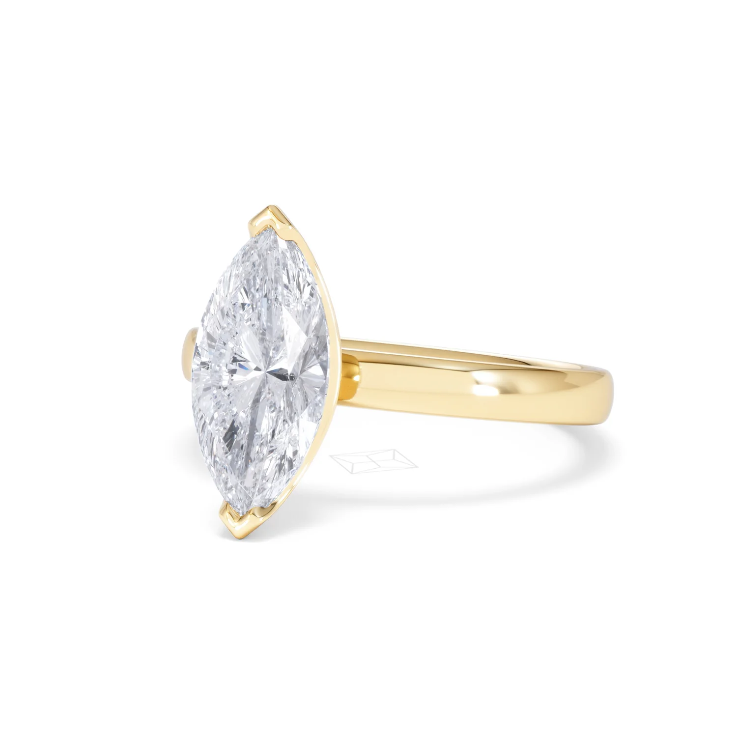 Origin 2.00ct Marquise Cut Lab Diamond Solitaire Engagement Ring in 18K Yellow Gold - Image 81
