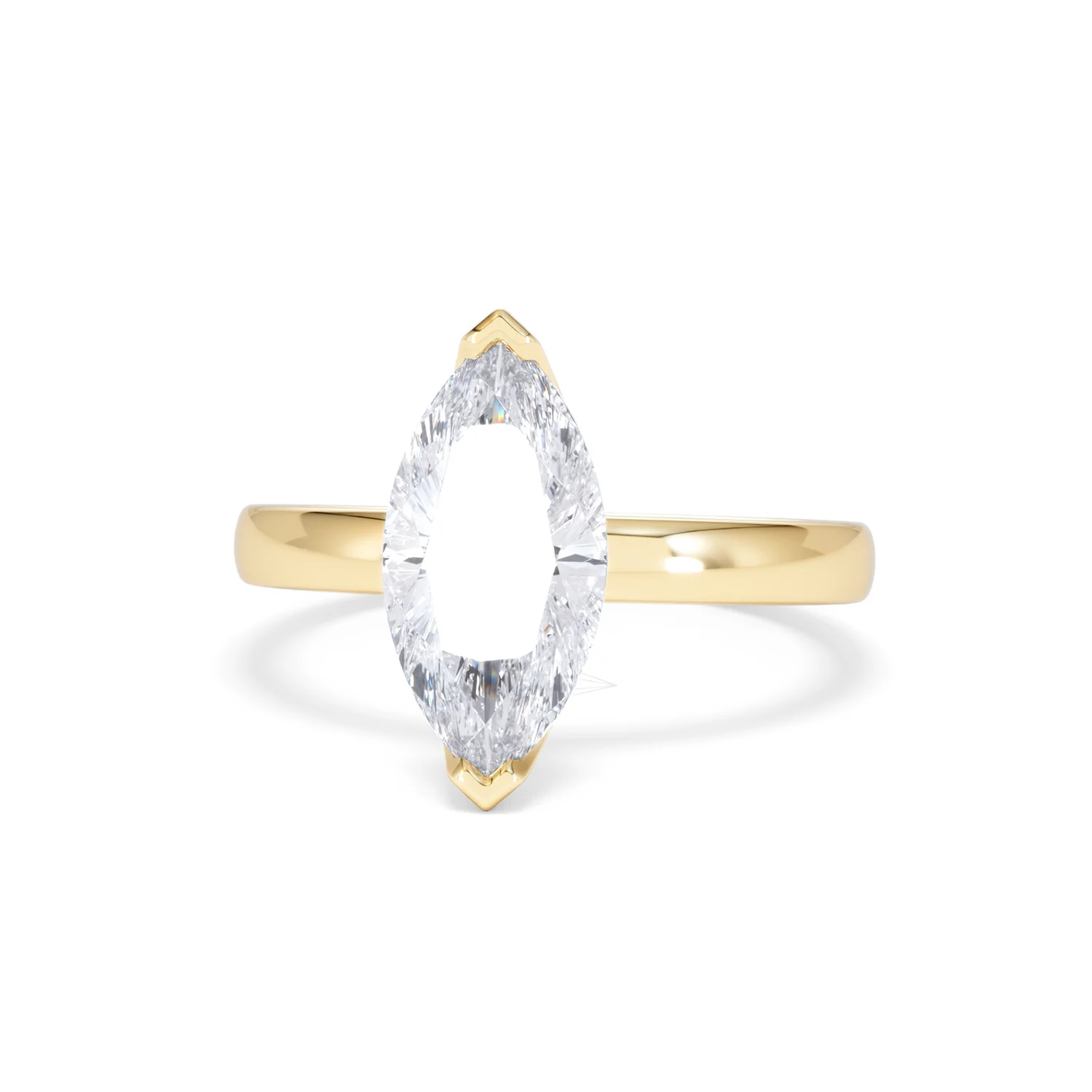 Origin 2.00ct Marquise Cut Lab Diamond Solitaire Engagement Ring in 18K Yellow Gold - Image 85
