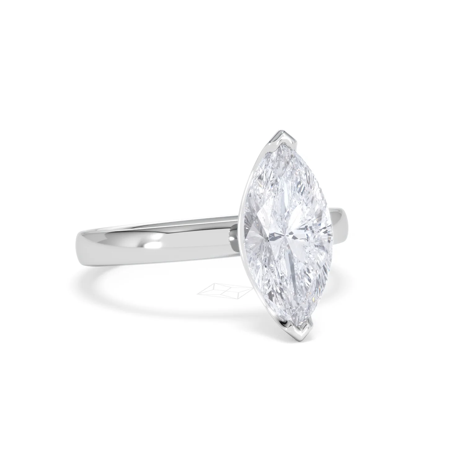 Origin 2.00ct Marquise Cut Lab Diamond Solitaire Engagement Ring in Platinum - Image 12