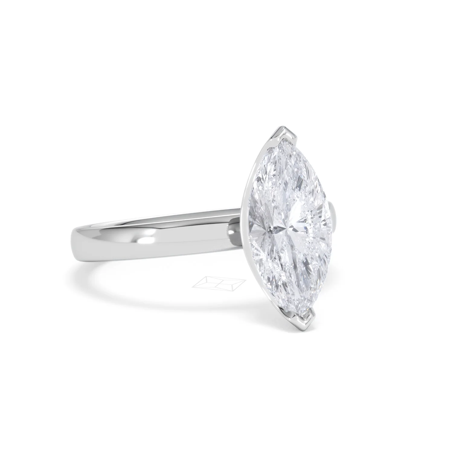 Origin 2.00ct Marquise Cut Lab Diamond Solitaire Engagement Ring in Platinum - Image 13