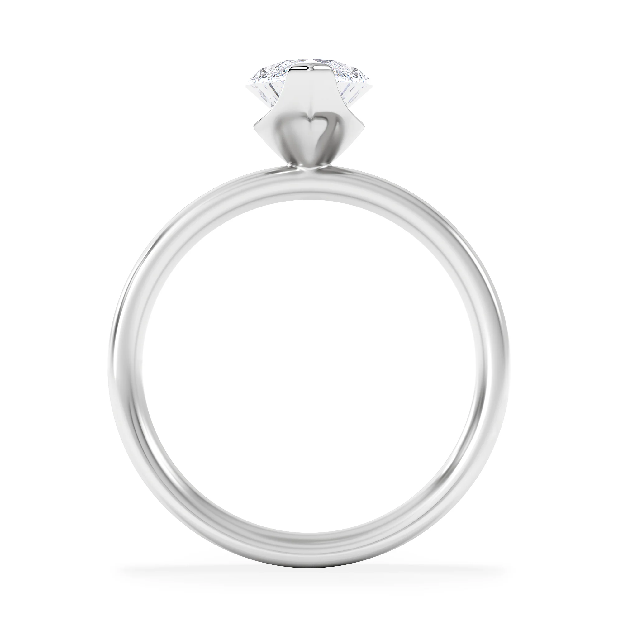Origin 2.00ct Marquise Cut Lab Diamond Solitaire Engagement Ring in Platinum - Image 3