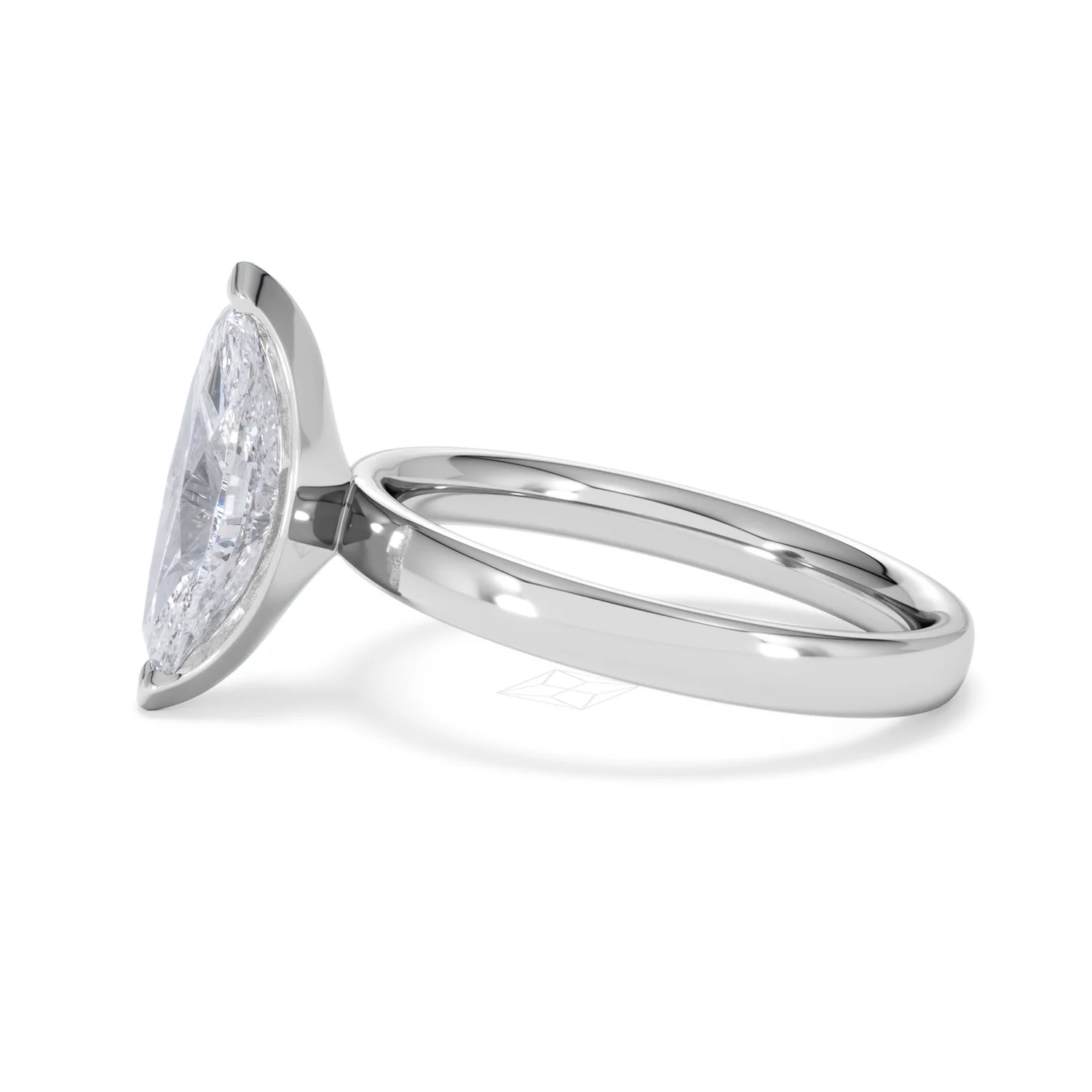 Origin 2.00ct Marquise Cut Lab Diamond Solitaire Engagement Ring in Platinum - Image 69