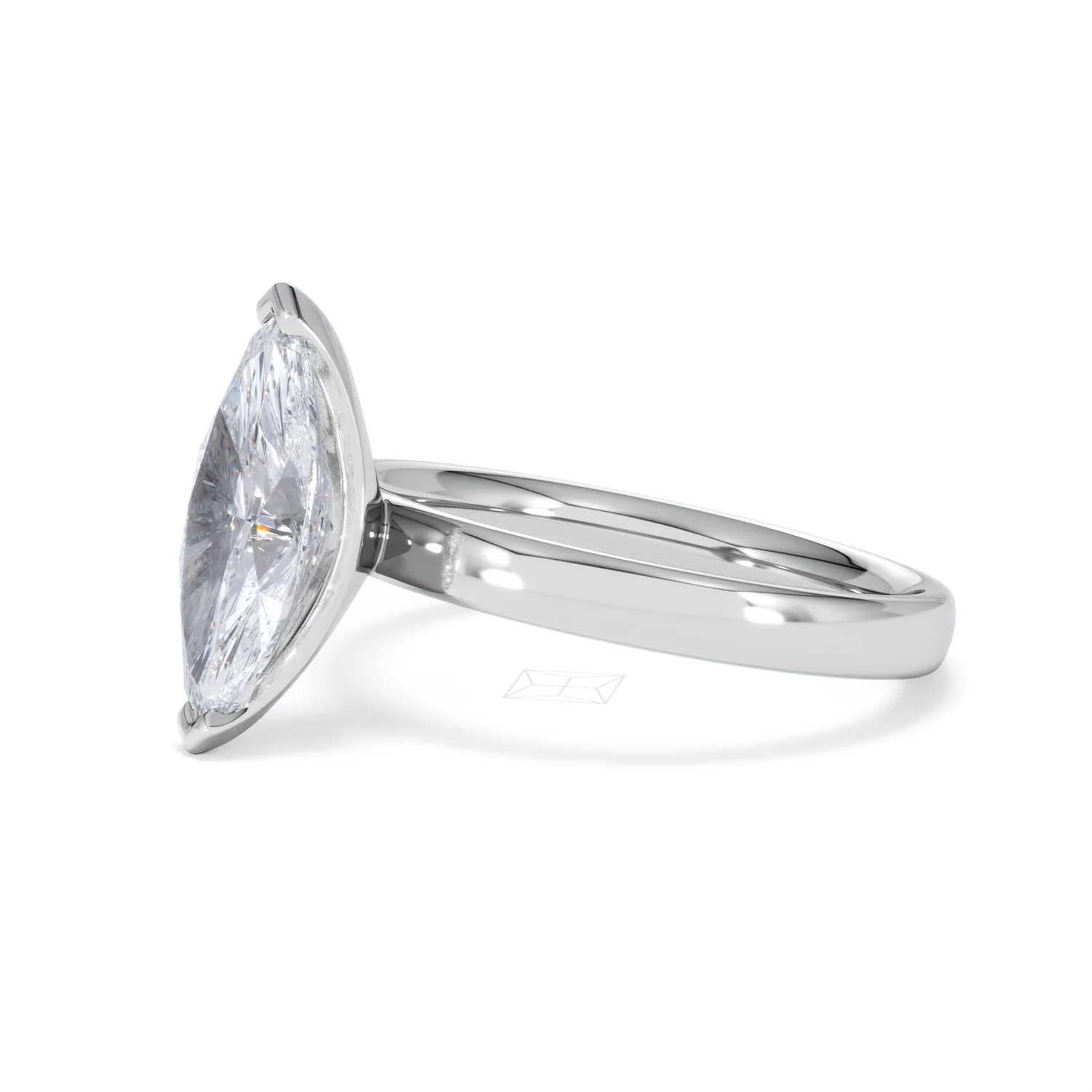 Origin 2.00ct Marquise Cut Lab Diamond Solitaire Engagement Ring in Platinum - Image 74