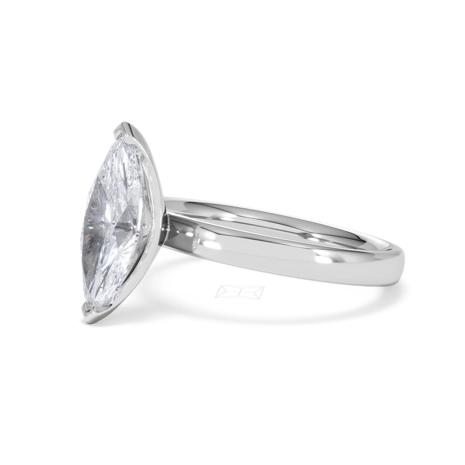 Origin 2.00ct Marquise Cut Lab Diamond Solitaire Engagement Ring in Platinum - Image 75