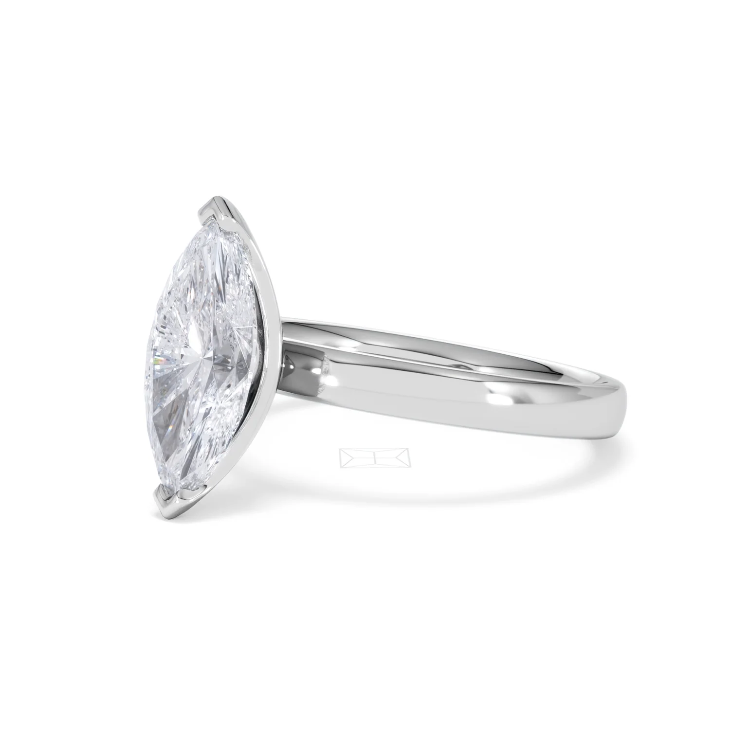 Origin 2.00ct Marquise Cut Lab Diamond Solitaire Engagement Ring in Platinum - Image 77