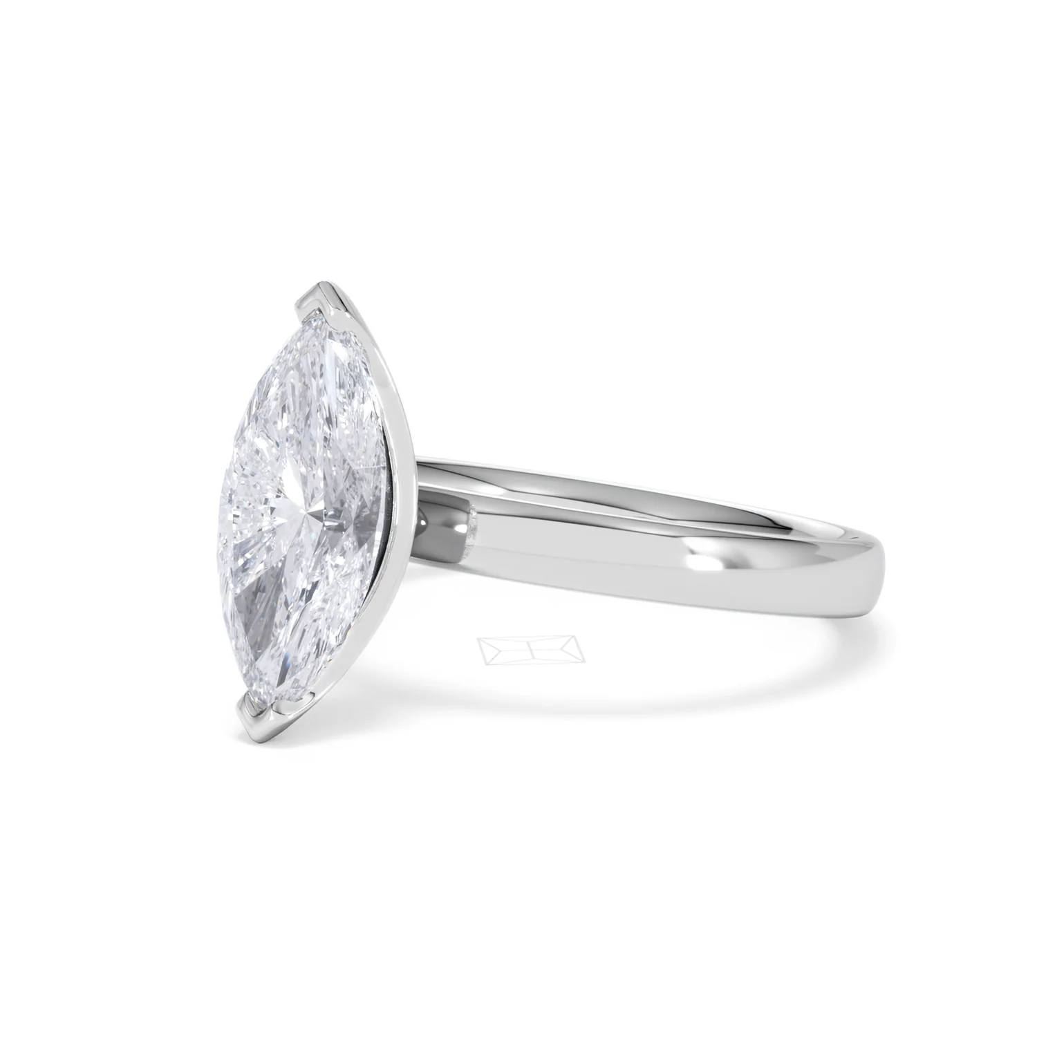 Origin 2.00ct Marquise Cut Lab Diamond Solitaire Engagement Ring in Platinum - Image 78