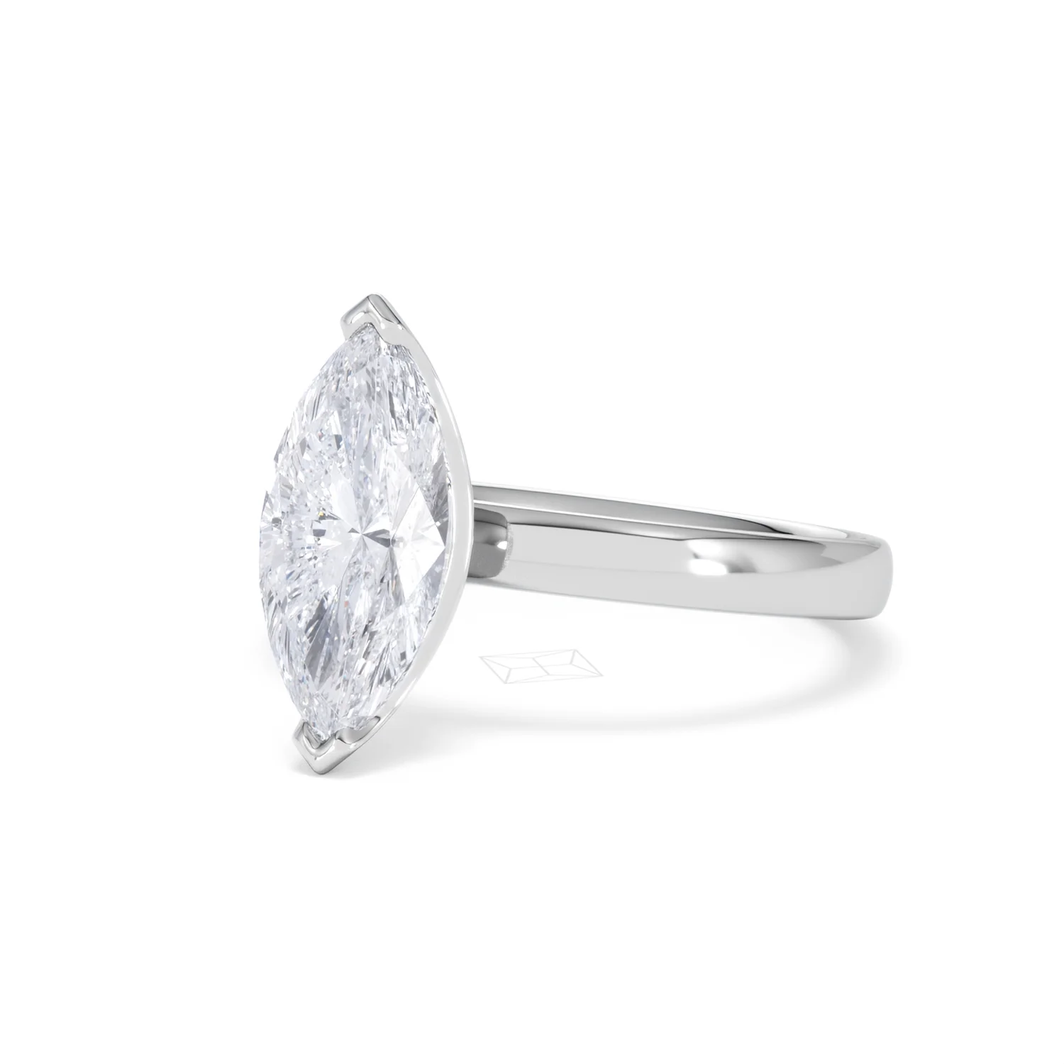 Origin 2.00ct Marquise Cut Lab Diamond Solitaire Engagement Ring in Platinum - Image 80