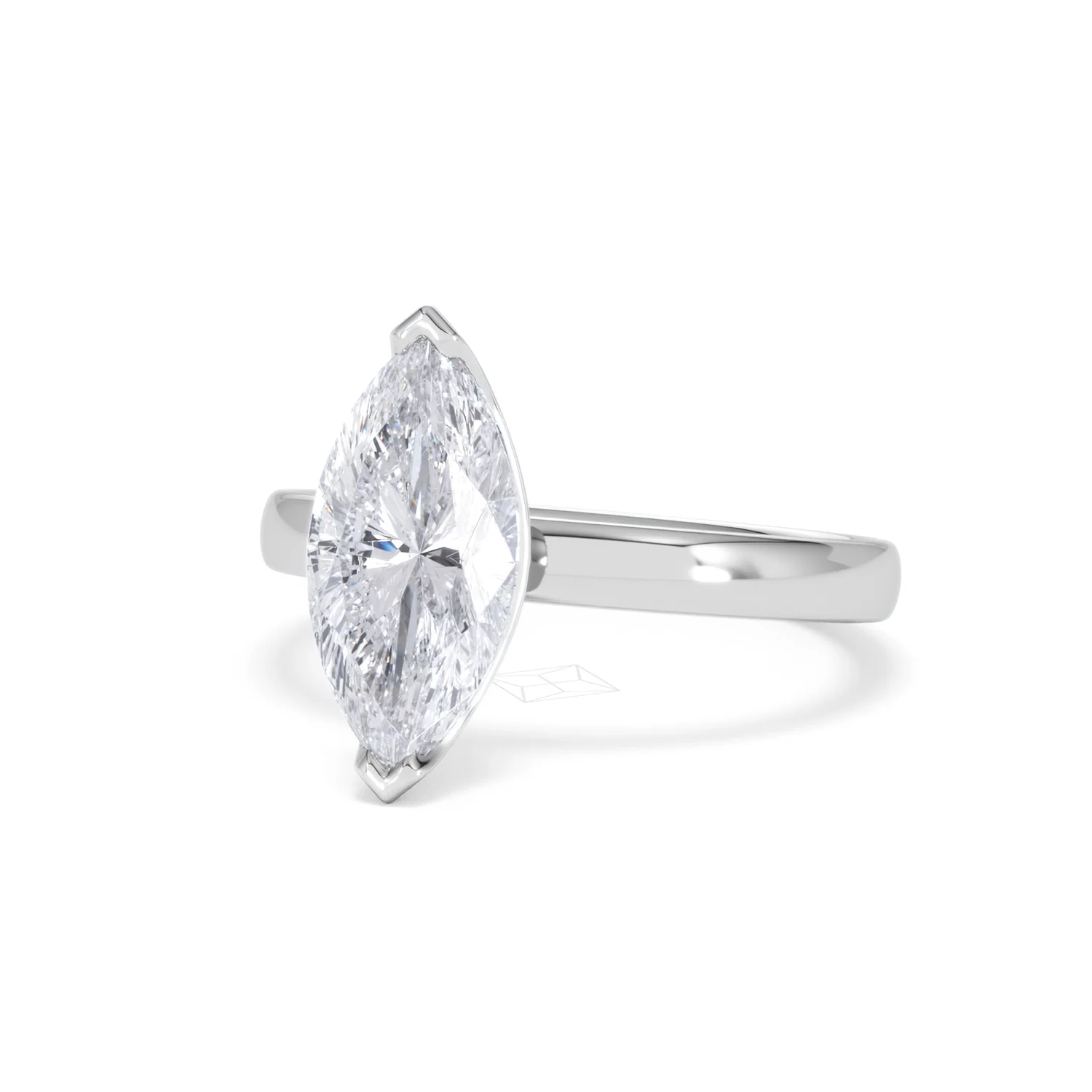 Origin 2.00ct Marquise Cut Lab Diamond Solitaire Engagement Ring in Platinum - Image 82