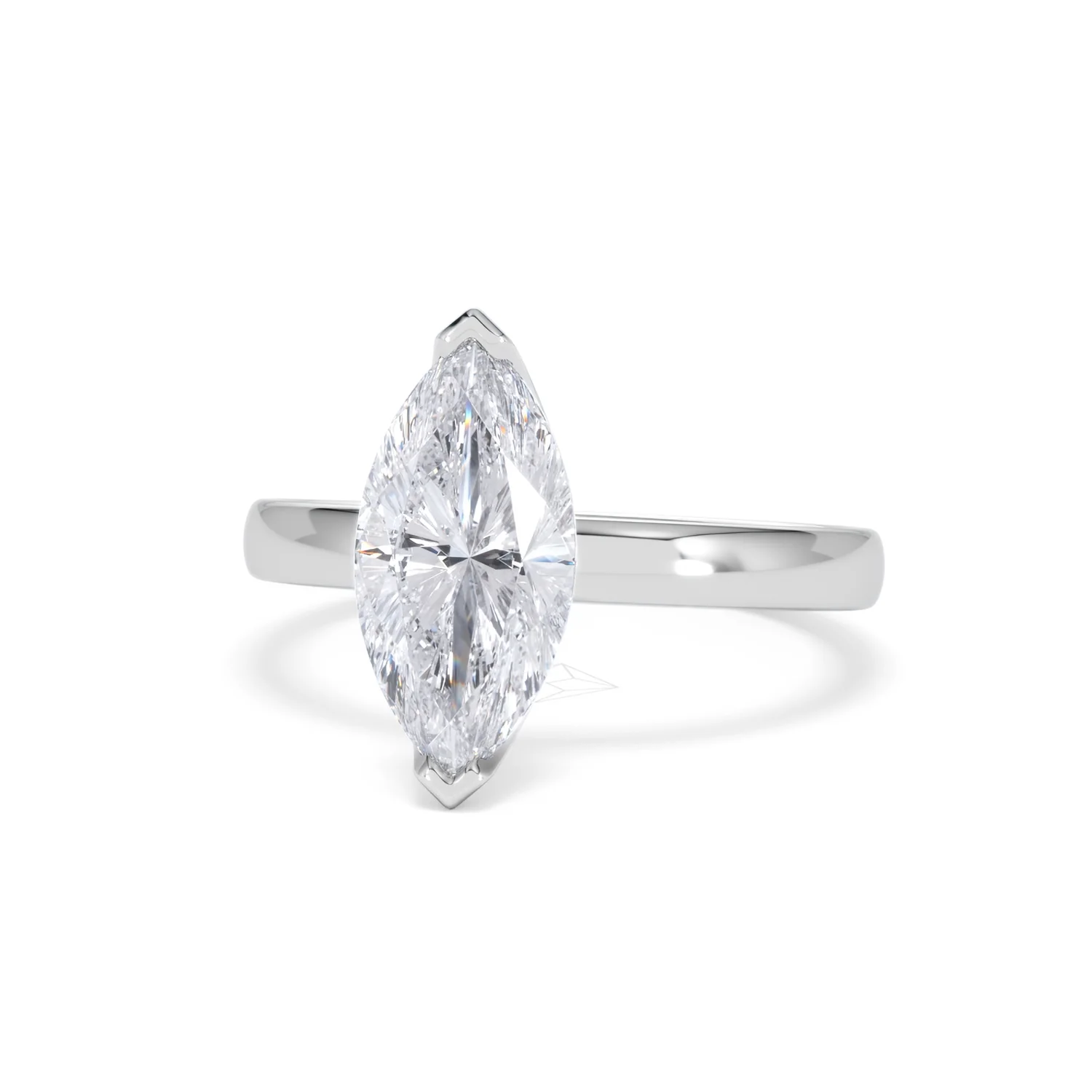 Origin 2.00ct Marquise Cut Lab Diamond Solitaire Engagement Ring in Platinum - Image 84