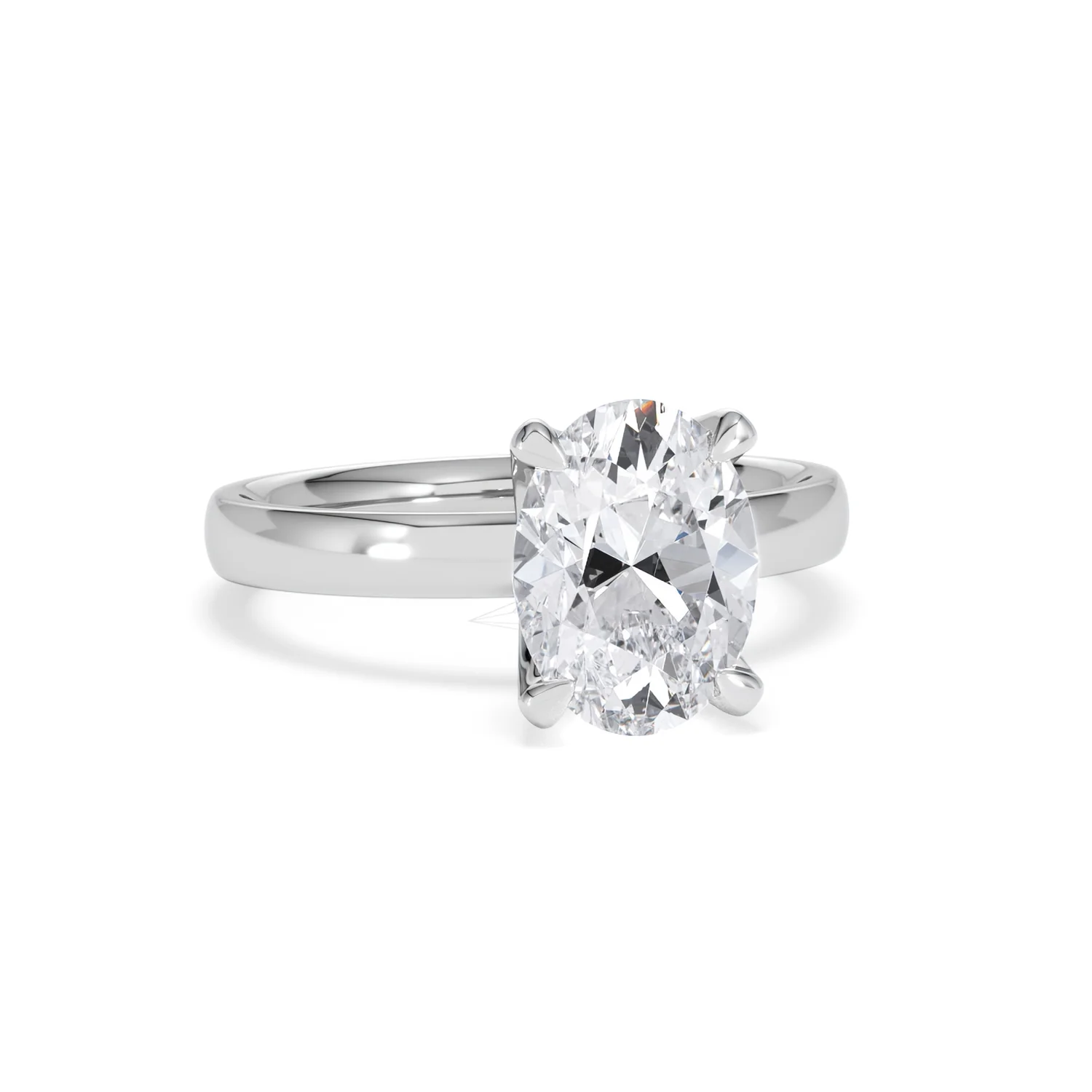 Origin 2.00ct Oval Cut Lab Diamond Solitaire Engagement Ring in 18K White Gold - Image 10