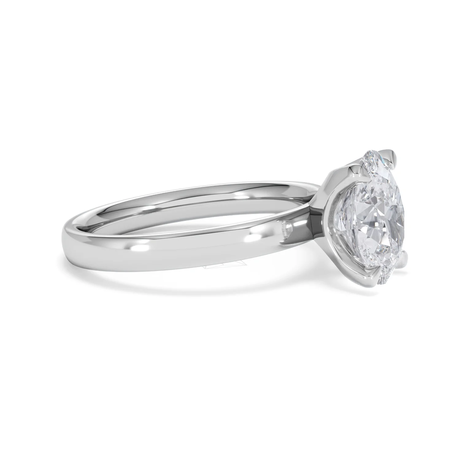 Origin 2.00ct Oval Cut Lab Diamond Solitaire Engagement Ring in 18K White Gold - Image 21