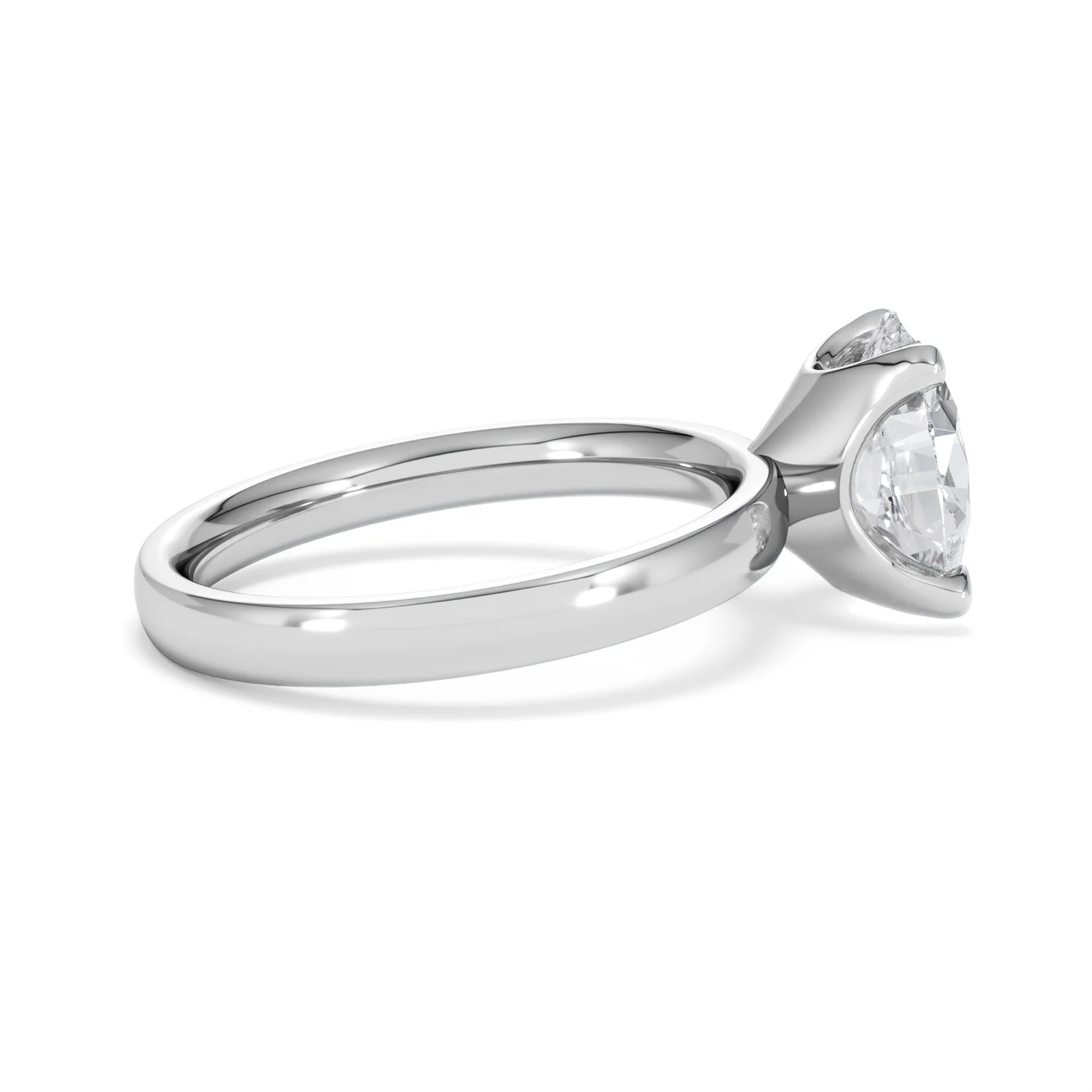Origin 2.00ct Oval Cut Lab Diamond Solitaire Engagement Ring in 18K White Gold - Image 29