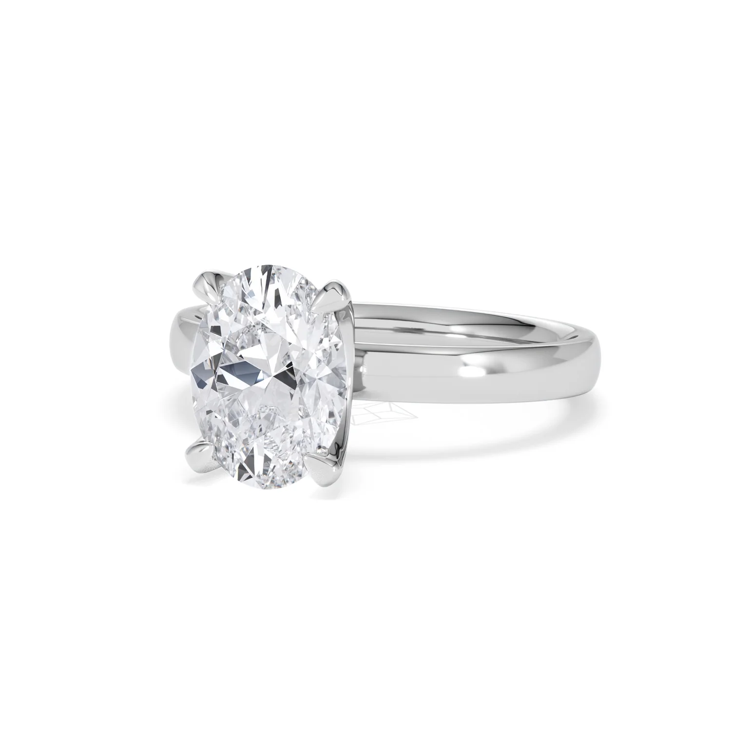 Origin 2.00ct Oval Cut Lab Diamond Solitaire Engagement Ring in 18K White Gold - Image 82