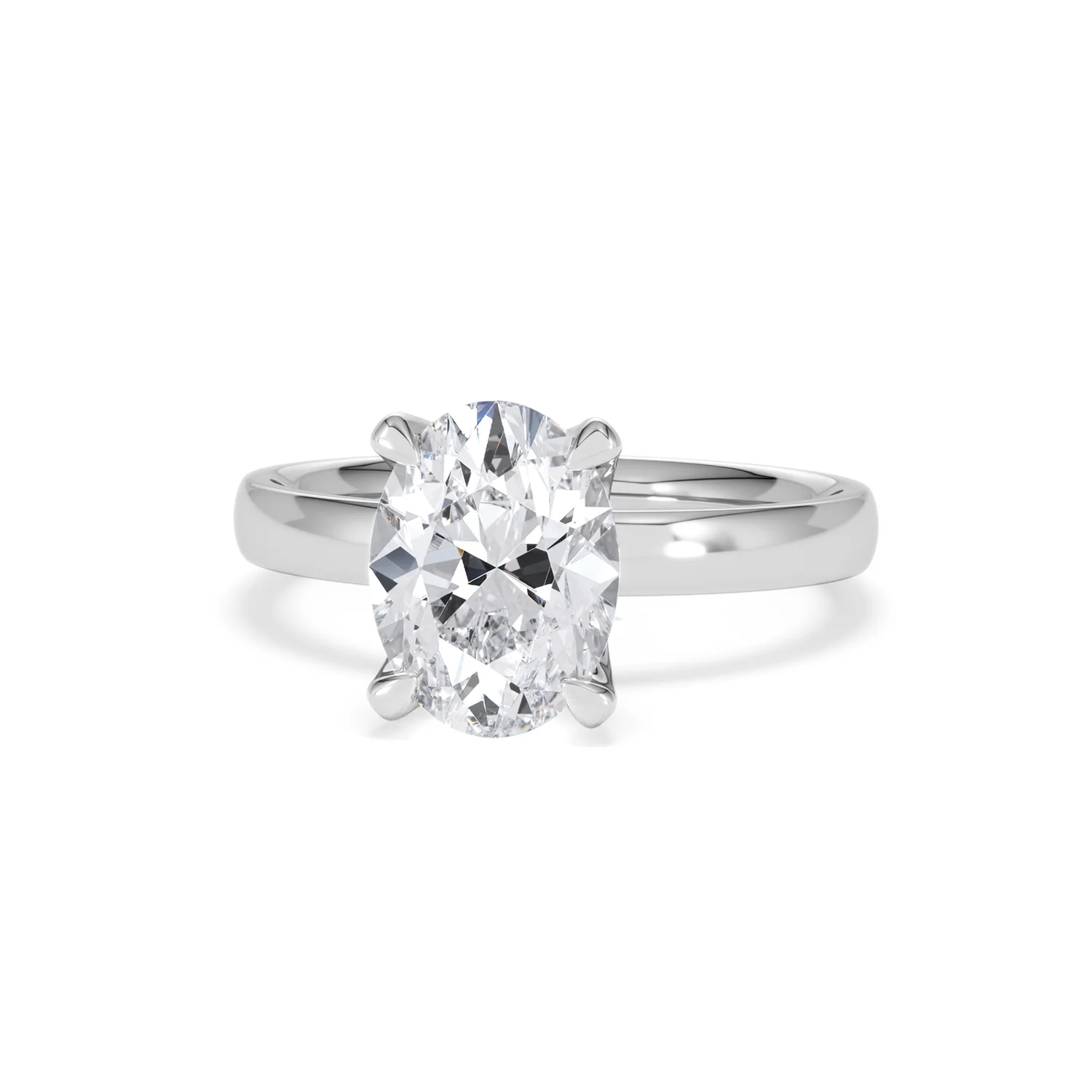 Origin 2.00ct Oval Cut Lab Diamond Solitaire Engagement Ring in 18K White Gold - Image 85