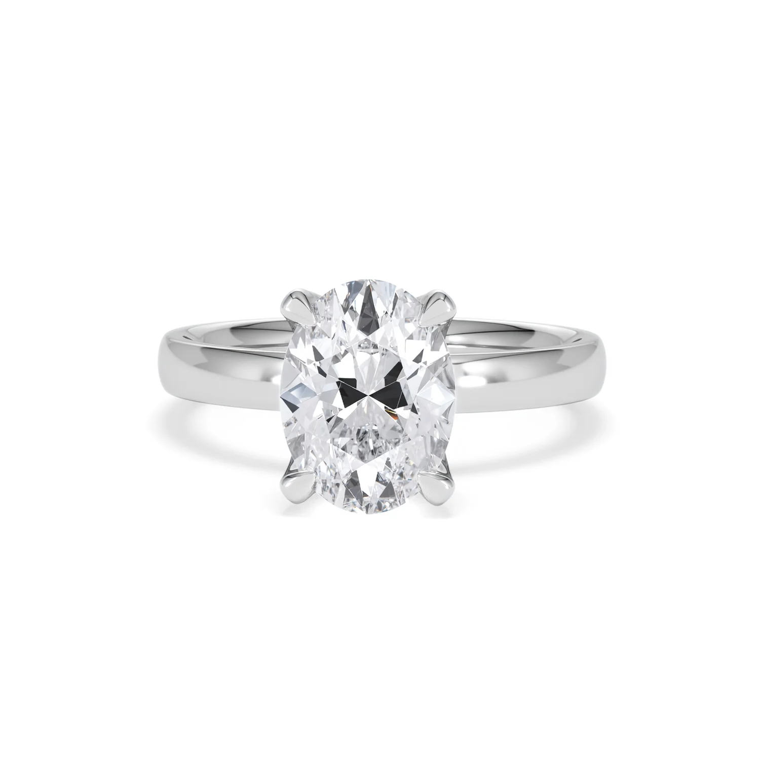 Origin 2.00ct Oval Cut Lab Diamond Solitaire Engagement Ring in 18K White Gold - Image 86