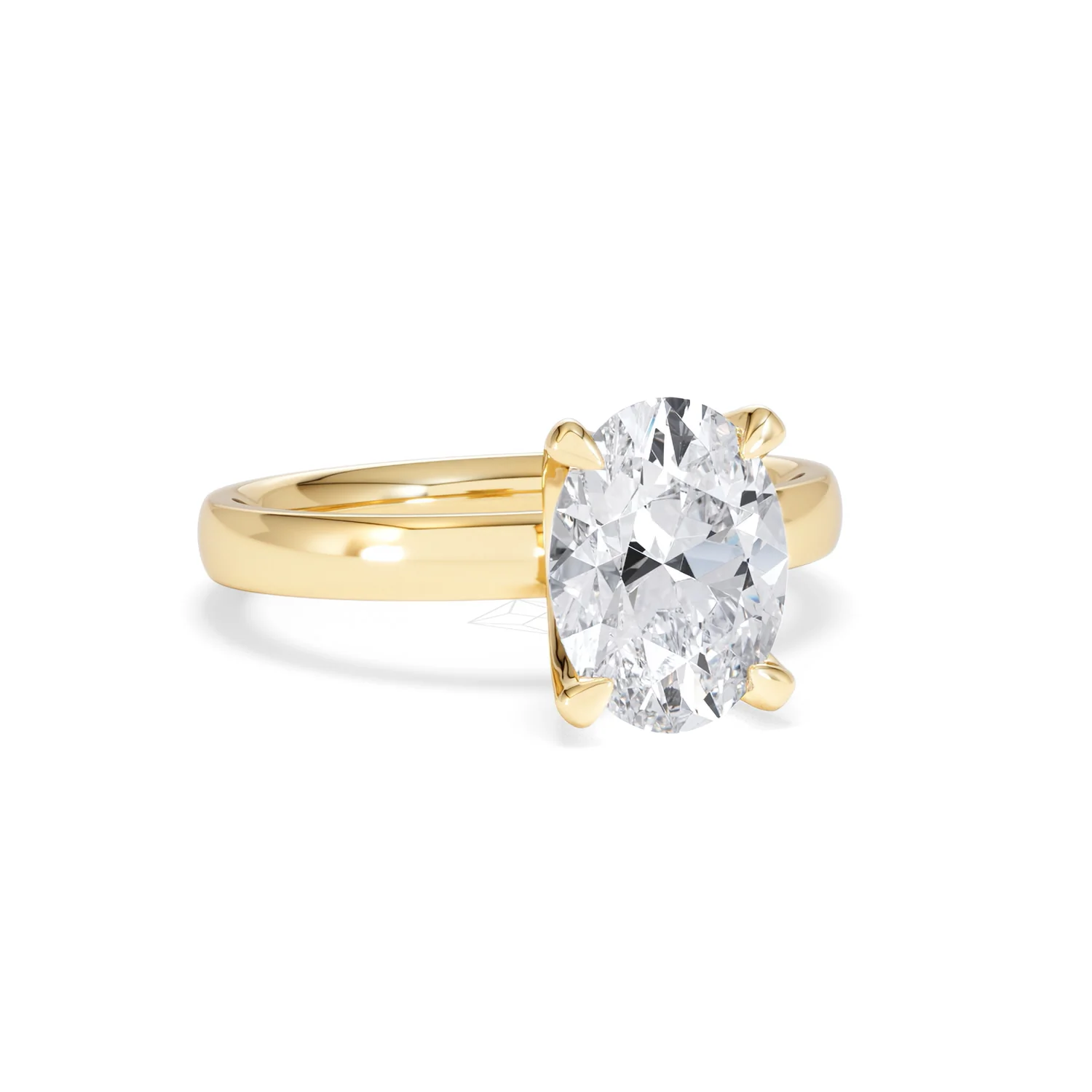 Origin 2.00ct Oval Cut Lab Diamond Solitaire Engagement Ring in 18K Yellow Gold - Image 11