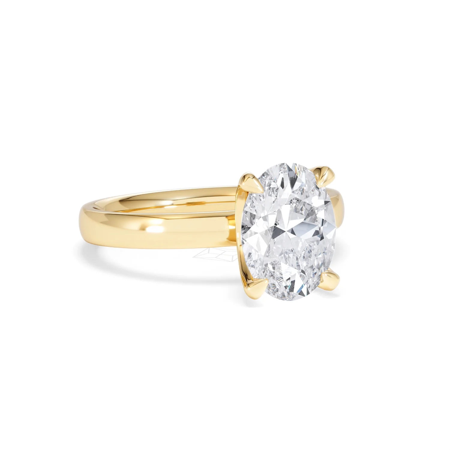 Origin 2.00ct Oval Cut Lab Diamond Solitaire Engagement Ring in 18K Yellow Gold - Image 12