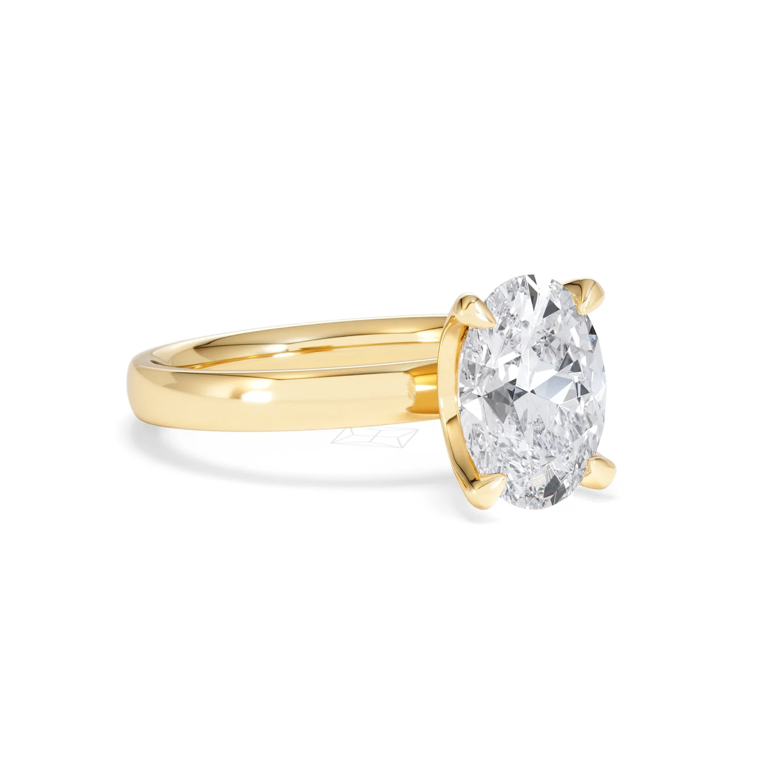 Origin 2.00ct Oval Cut Lab Diamond Solitaire Engagement Ring in 18K Yellow Gold - Image 14