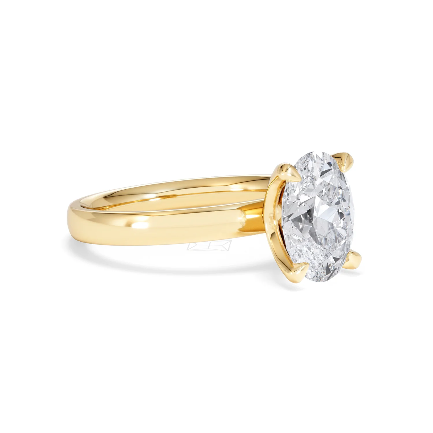 Origin 2.00ct Oval Cut Lab Diamond Solitaire Engagement Ring in 18K Yellow Gold - Image 16