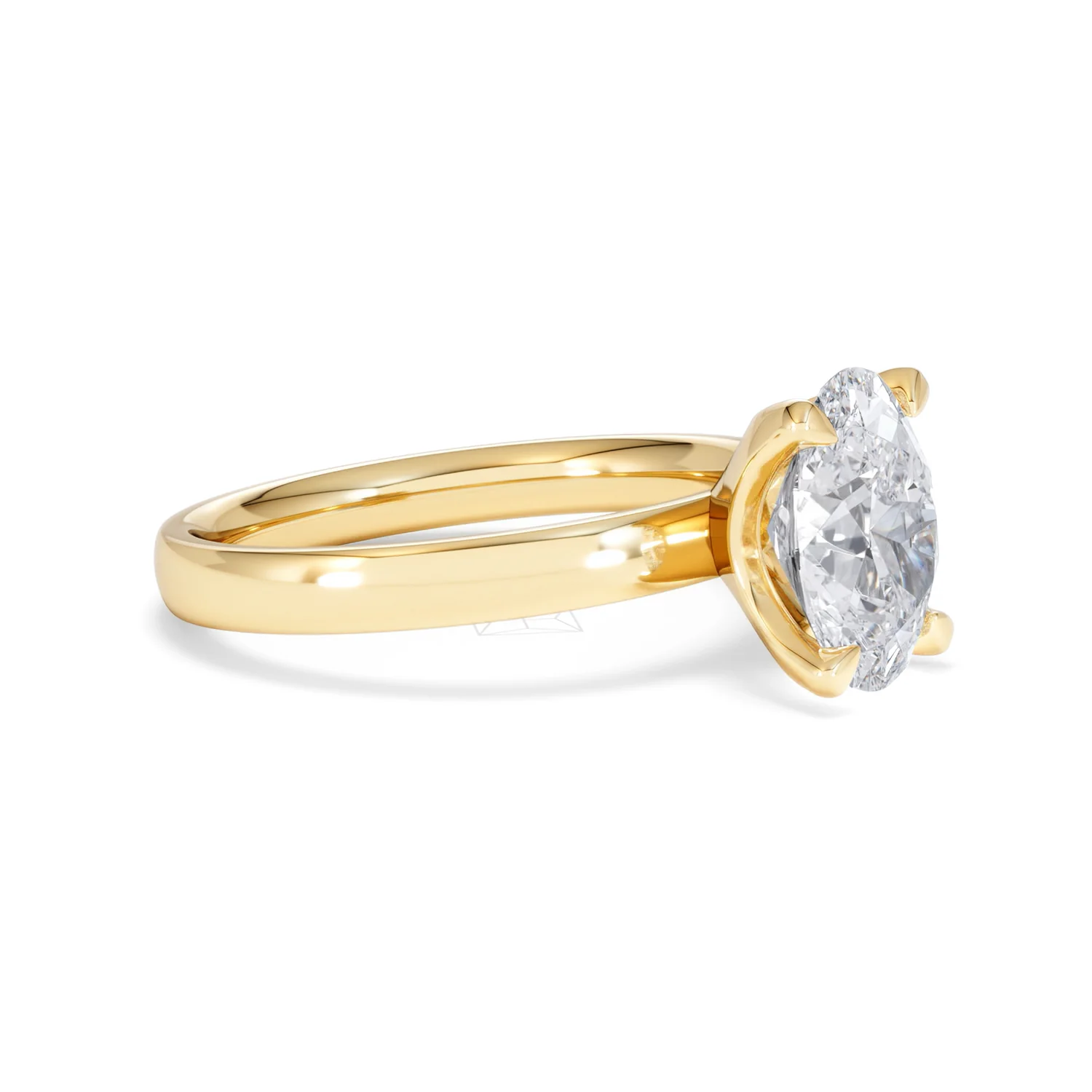Origin 2.00ct Oval Cut Lab Diamond Solitaire Engagement Ring in 18K Yellow Gold - Image 19